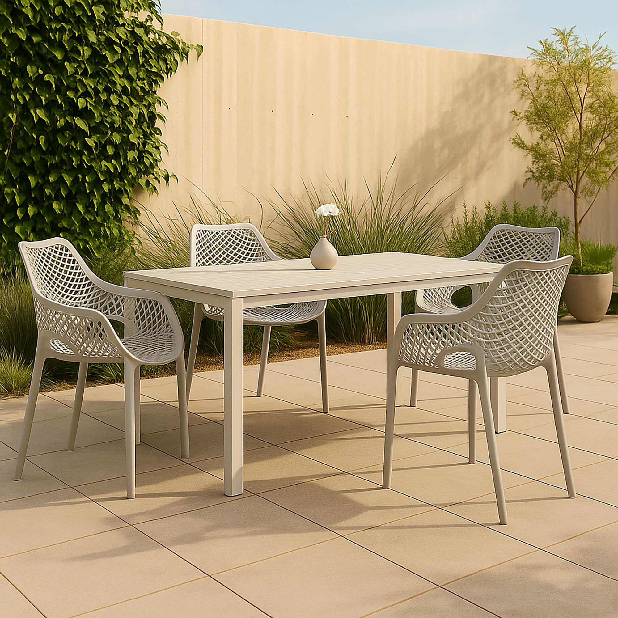 Mykonos - Outdoor Patio Dining Chair (Set of 4) - Gray