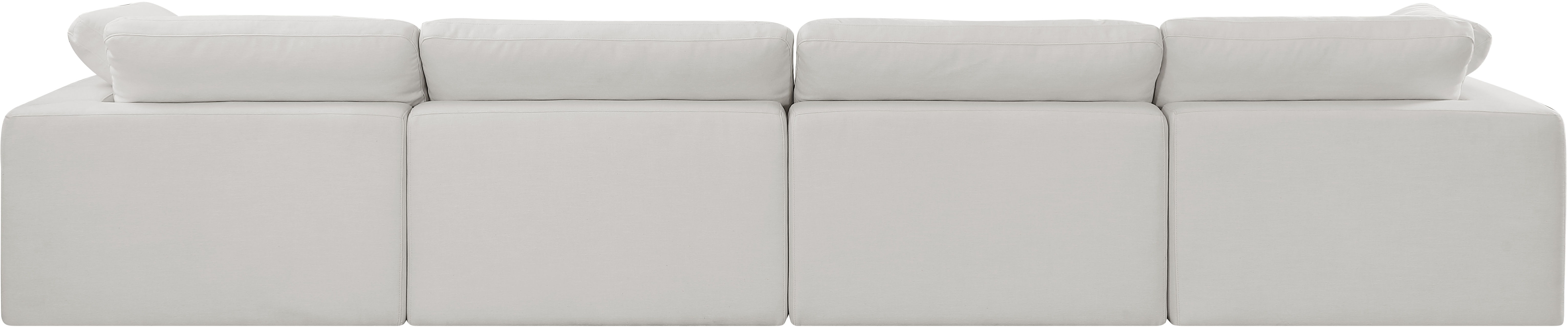 Comfy - Linen Modular Sofa 4 Pieces - Cream