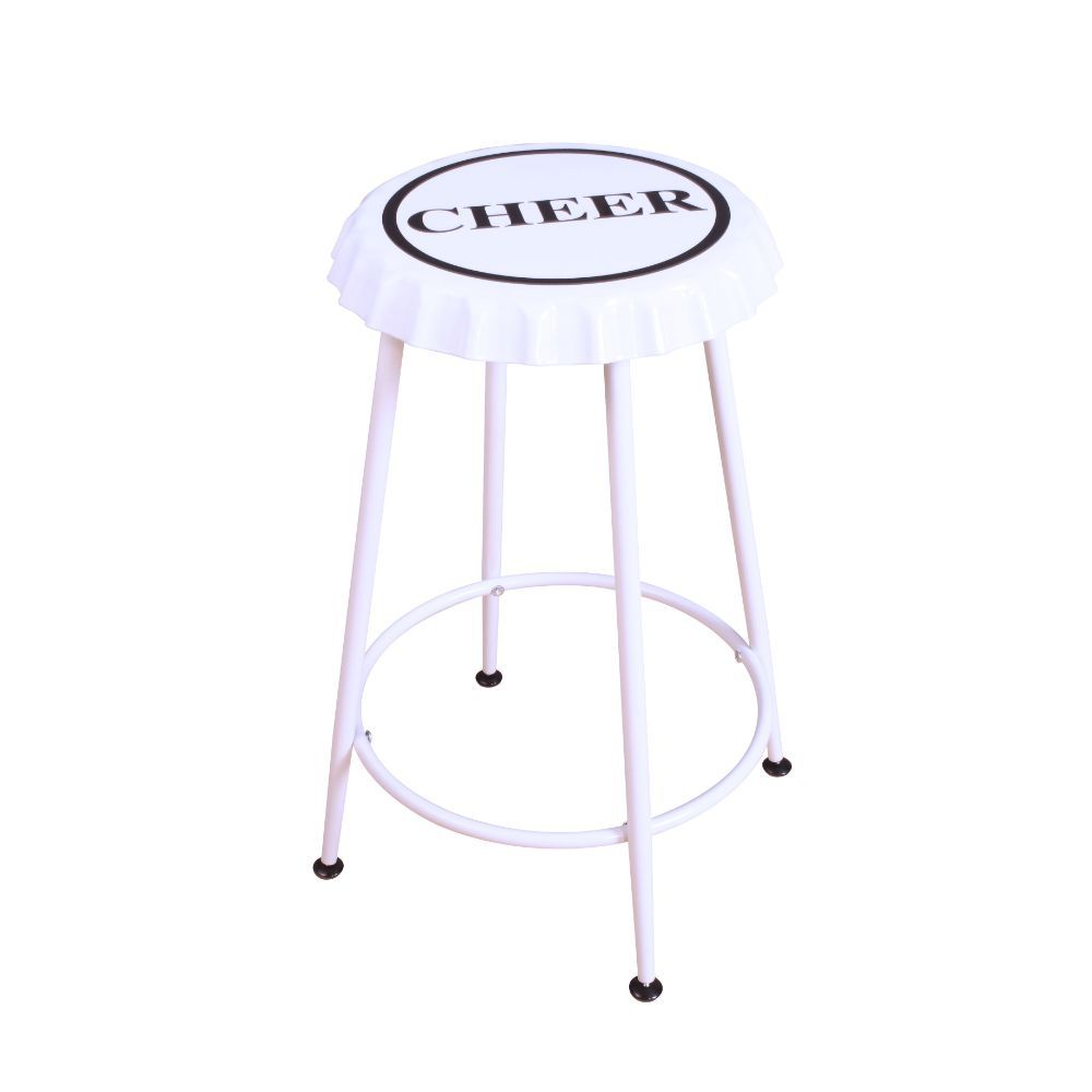 Mant - Stool (Set of 2) - White, white