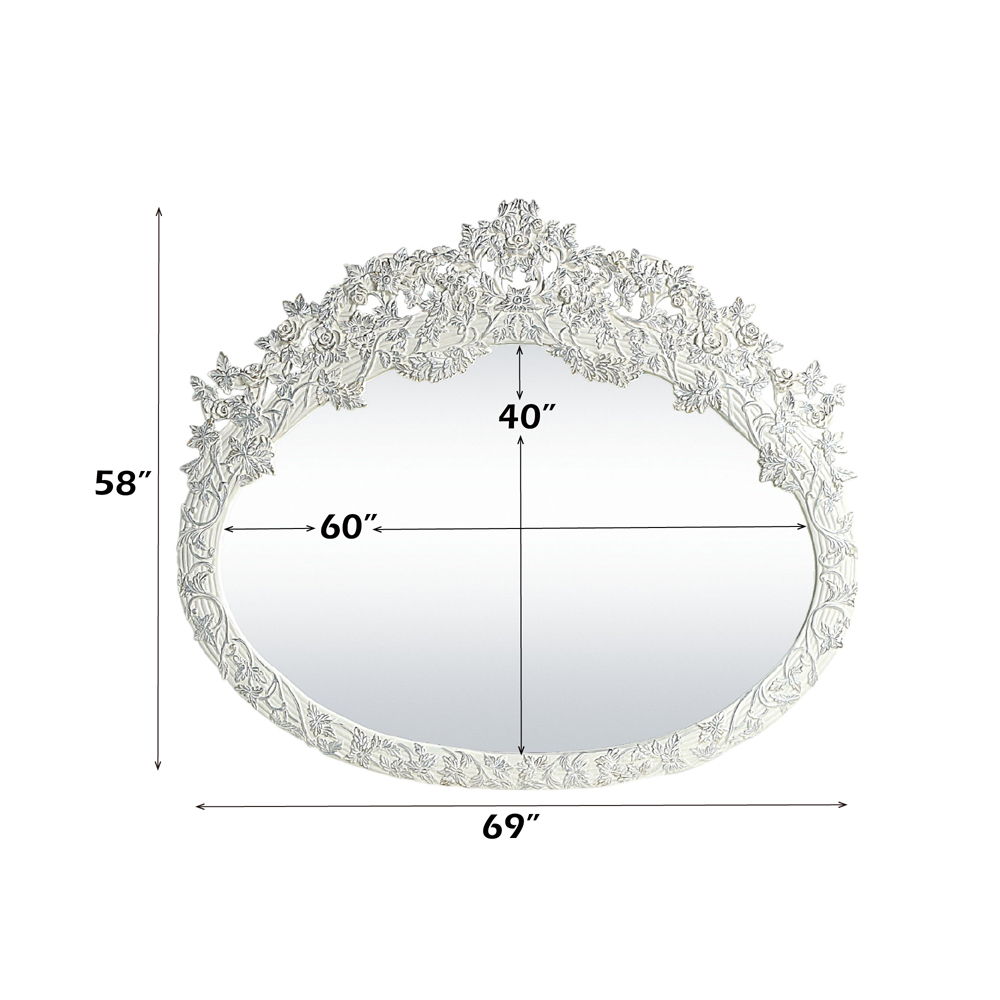 Vanaheim - 58" Mirror - Antique White, beige, view 5