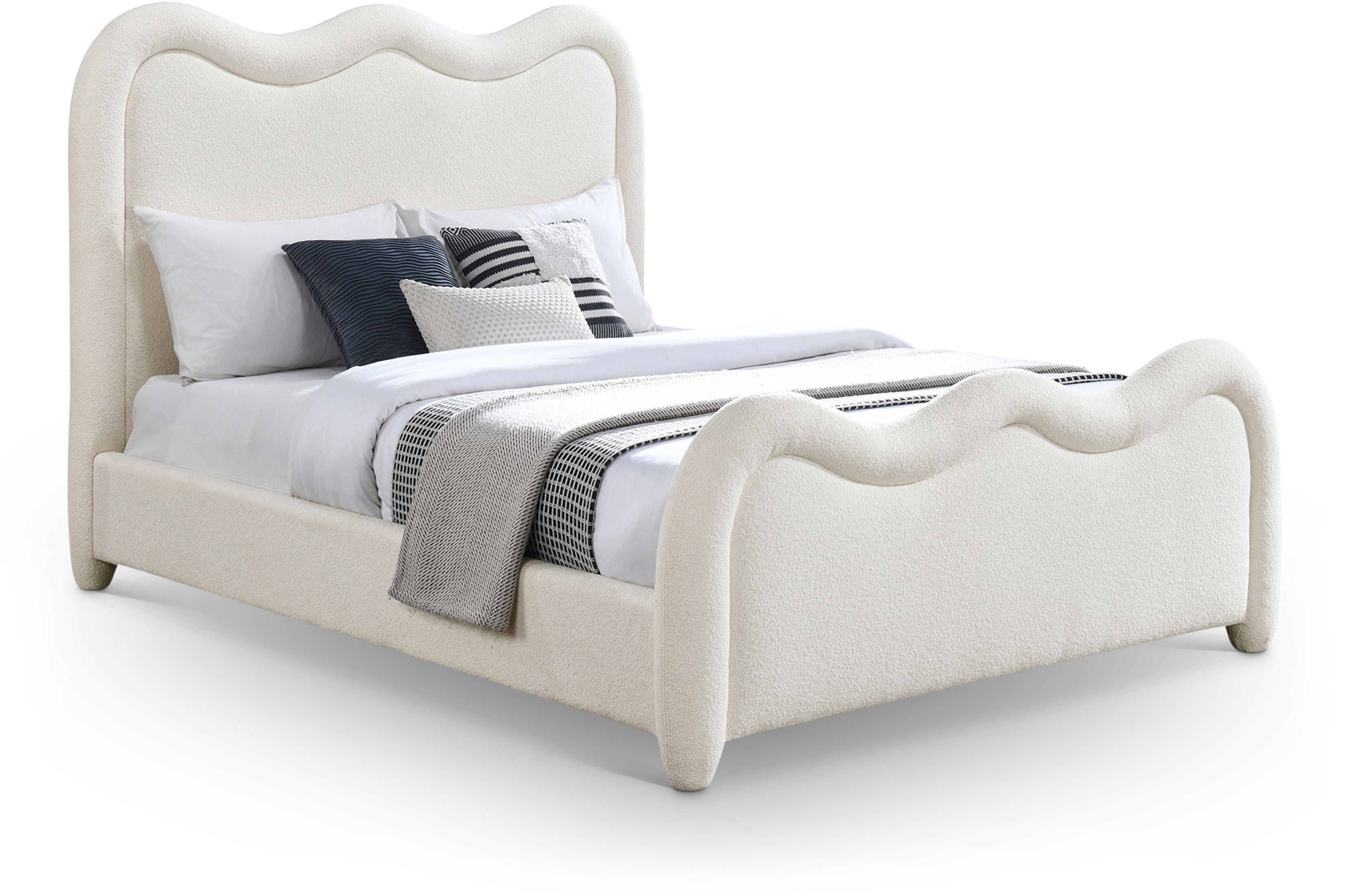 Gavin - King Bed - Cream