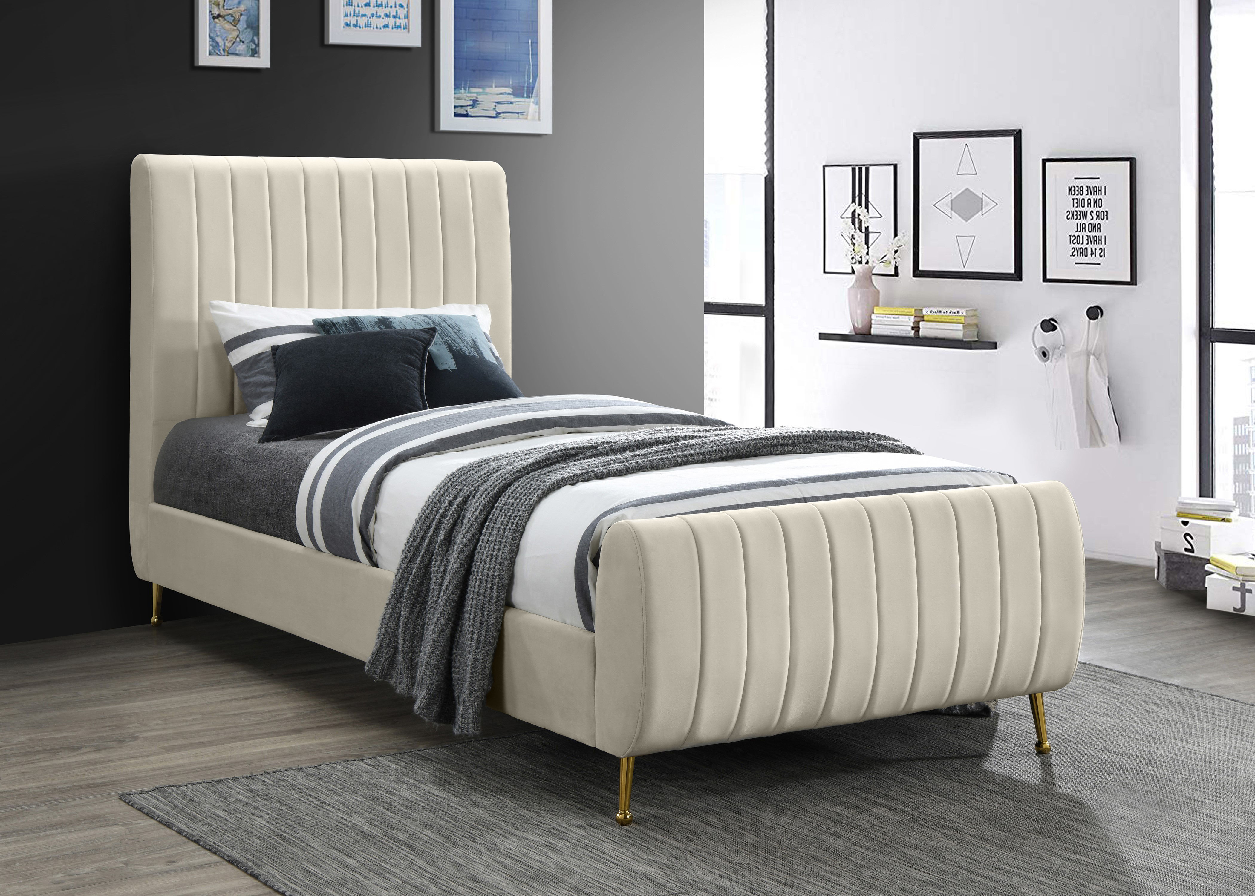 Zara - Twin Bed - Cream