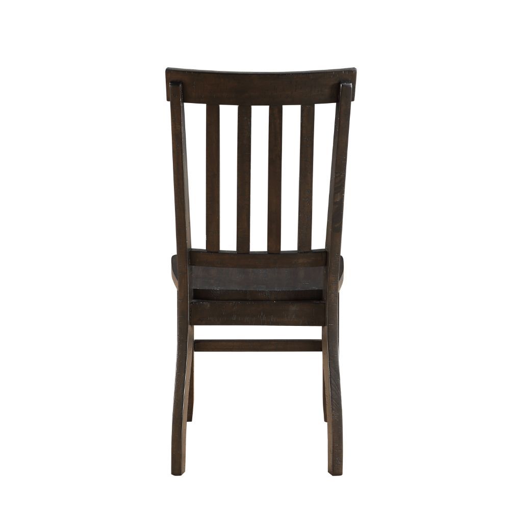Maisha - Side Chair (Set of 2) - Rustic Walnut, dark brown, view 3