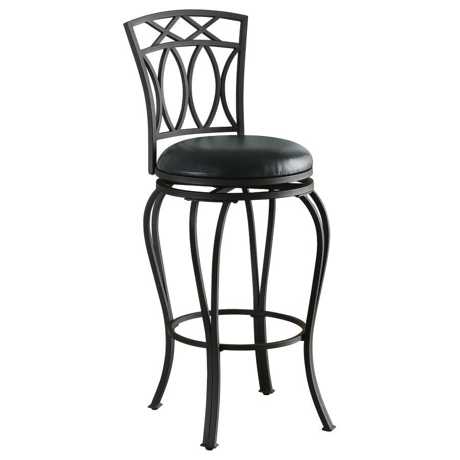 Adamsville - Upholstered Swivel Bar Stool - Black Image