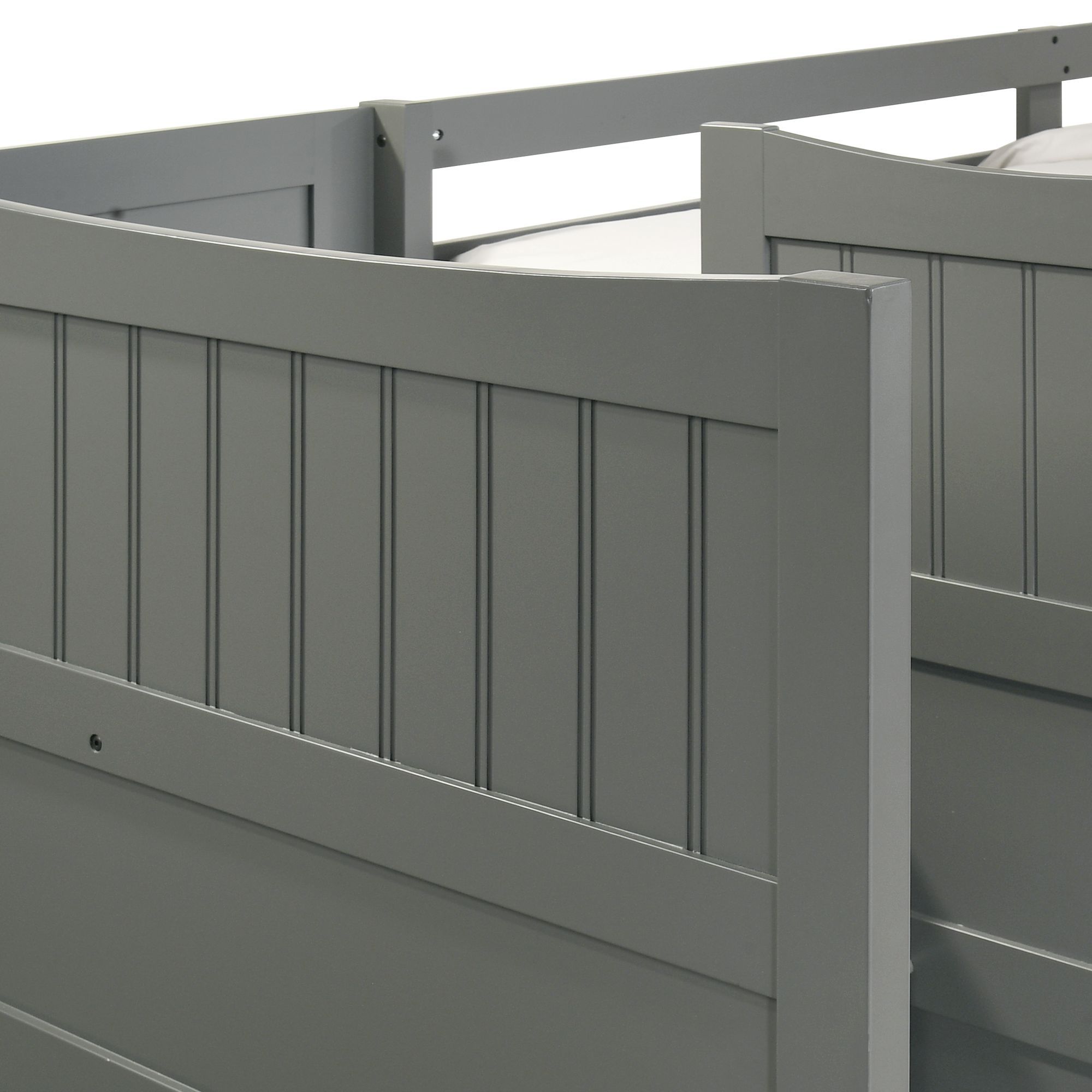 Sami - Twin Over Twin Step Bunk With Left Headboard - Gray