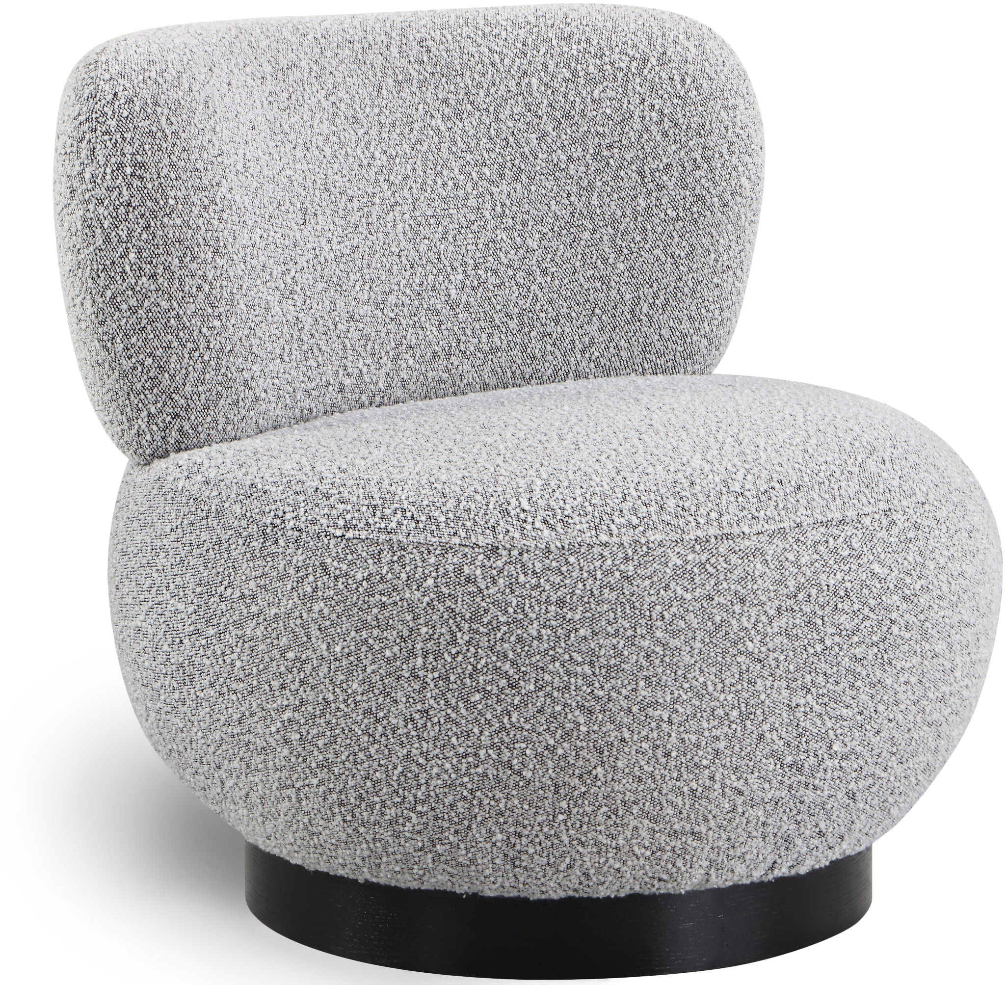 Calais - Accent Chair With Black Base - Gray