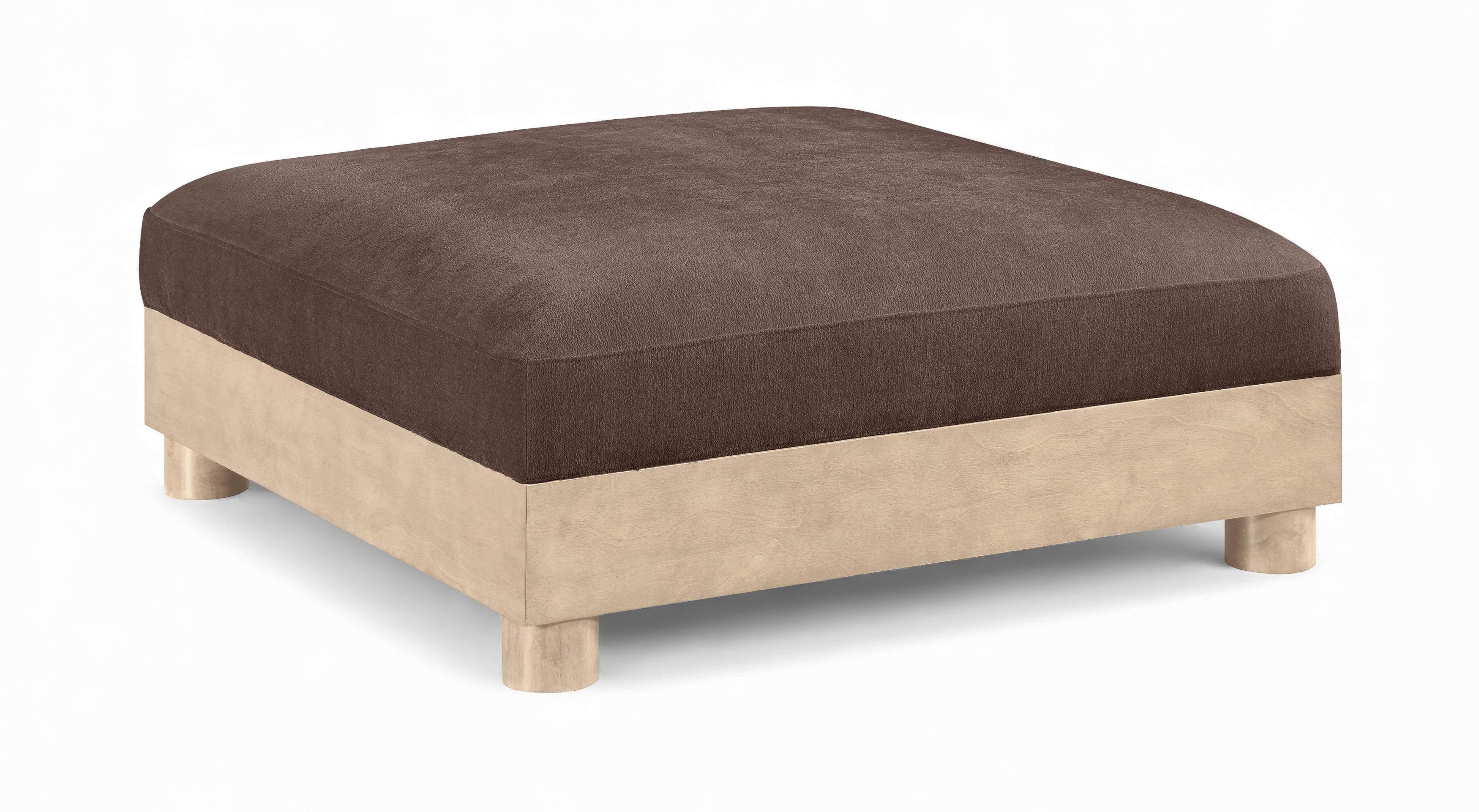 Chenille Fabric Upholstered Modular Ottoman