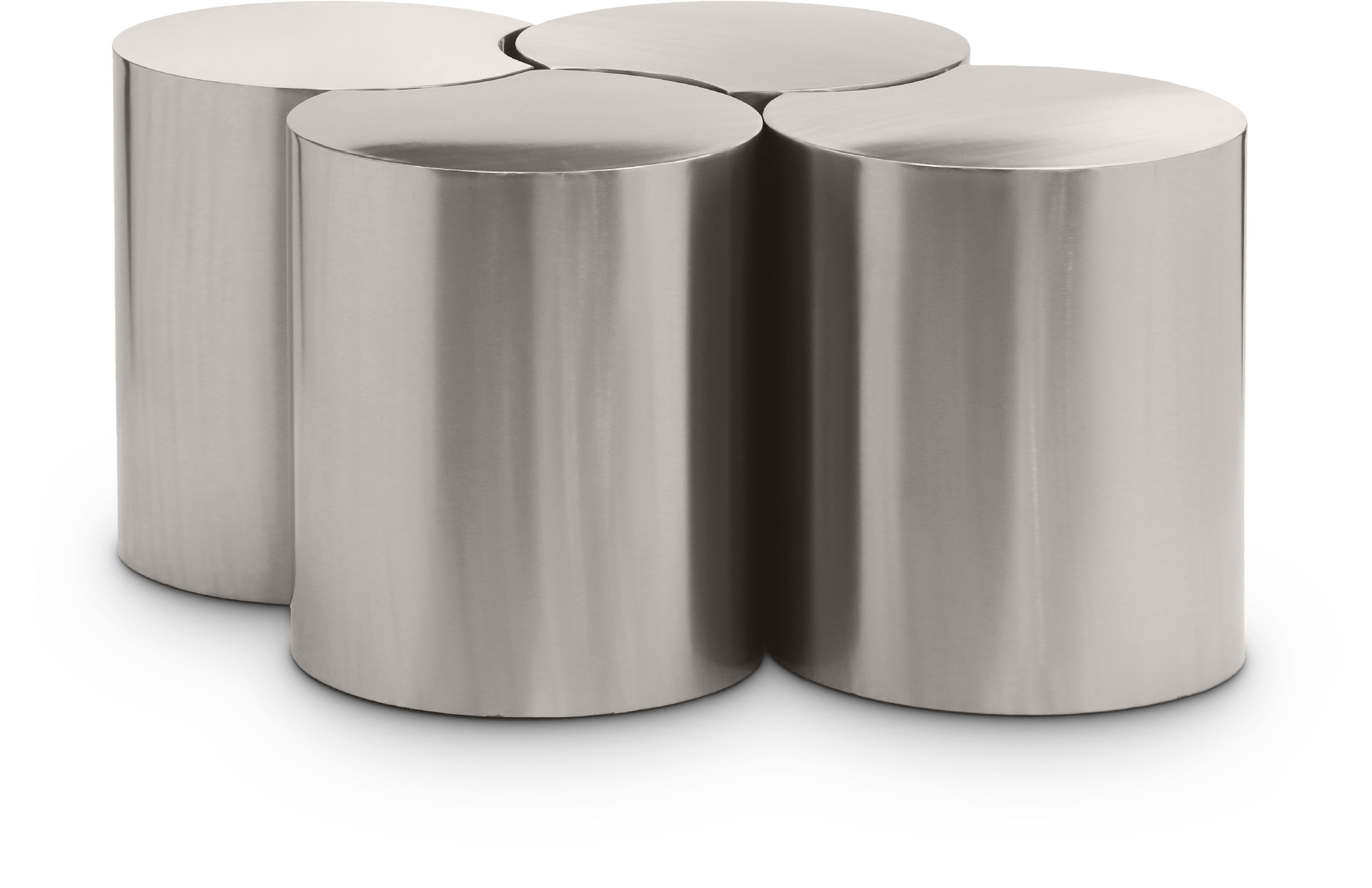 Dimple - 18" 4 Piece Modular Coffee Table - Silver