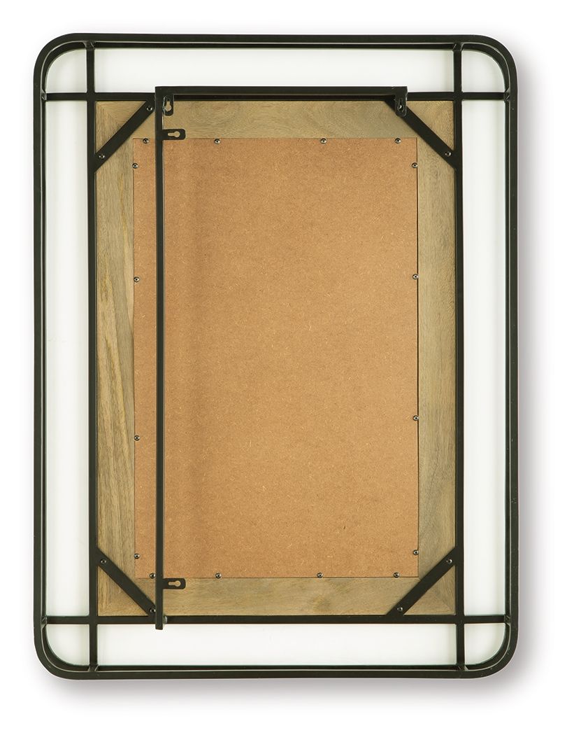 Beelman - Accent Mirror - Black / Brown, light brown, view 4