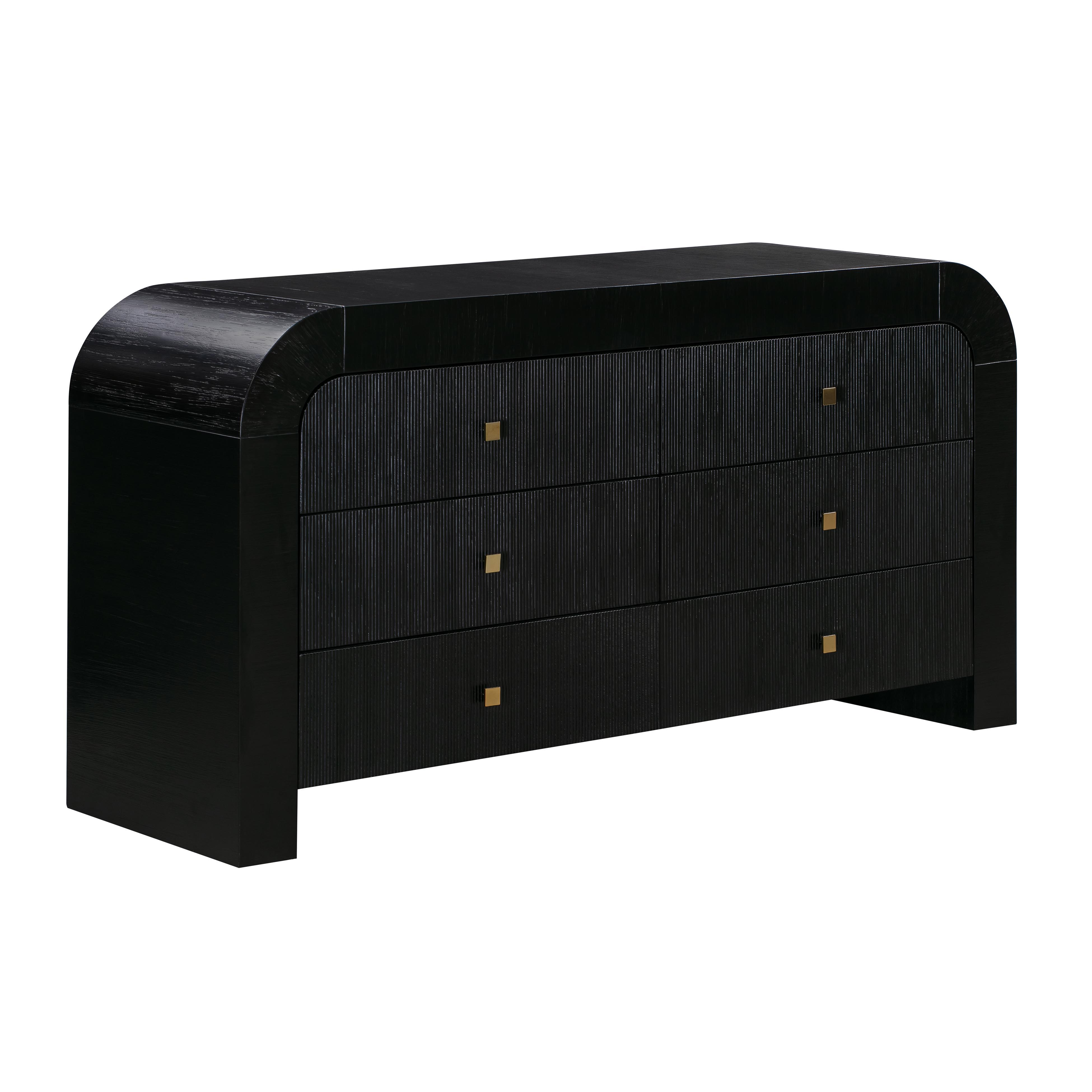 Hump 6 Drawer Dresser Black New Lots Furniture Online Store