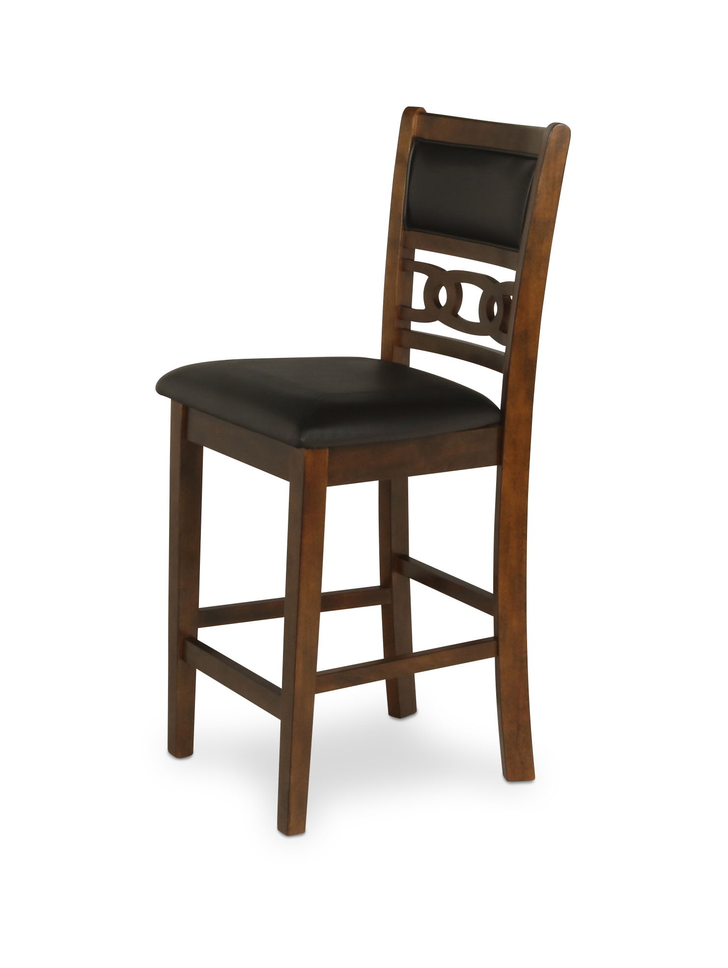 Gia - Counter Chairs (Set of 2) - Brown - Faux Leather