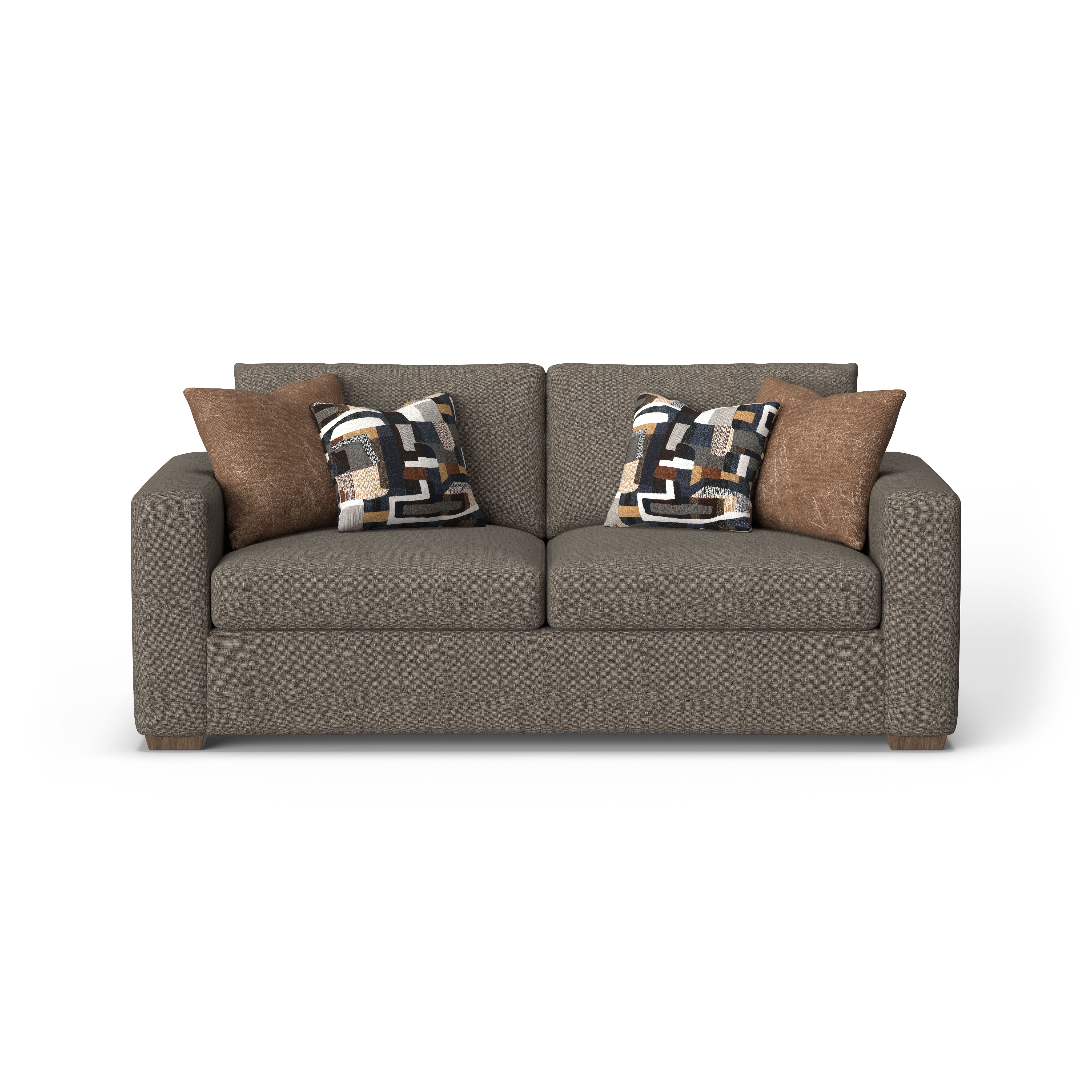 Collins - Fabric Two-Cushion Sofa, dark gray, view 6