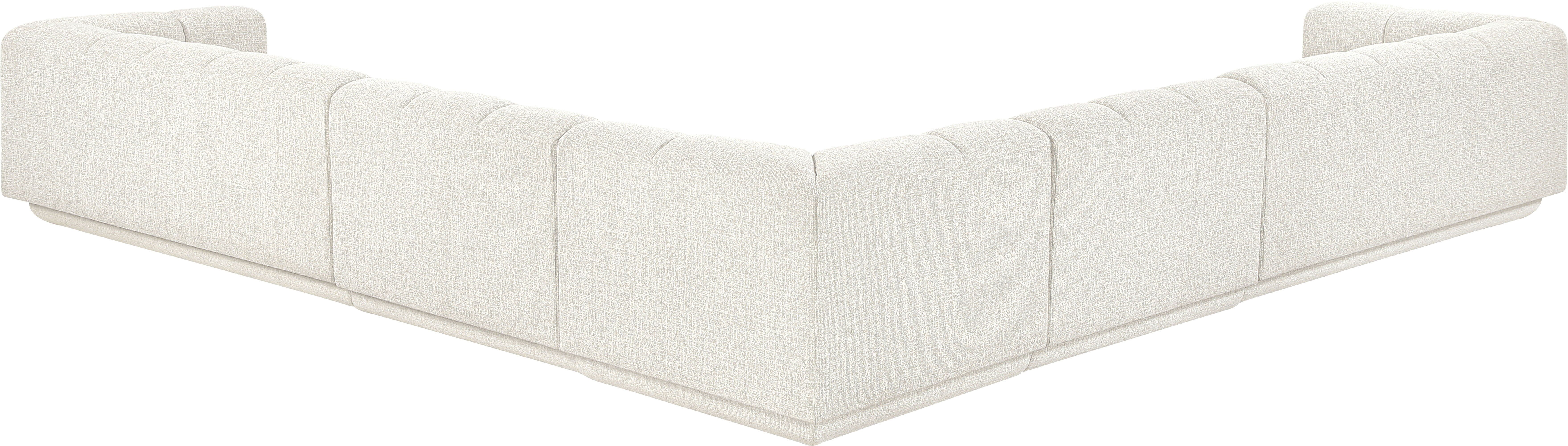Modari - Fabric Upholstered 5 Piece Modular Sectional - Cream