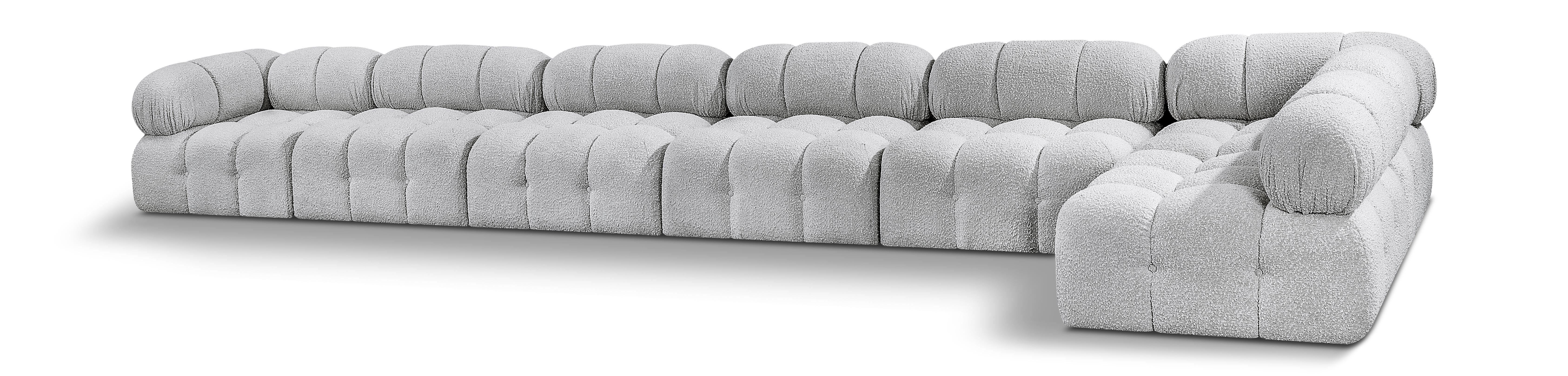Ames - 7 Piece Modular L-Shaped Sectional - Gray