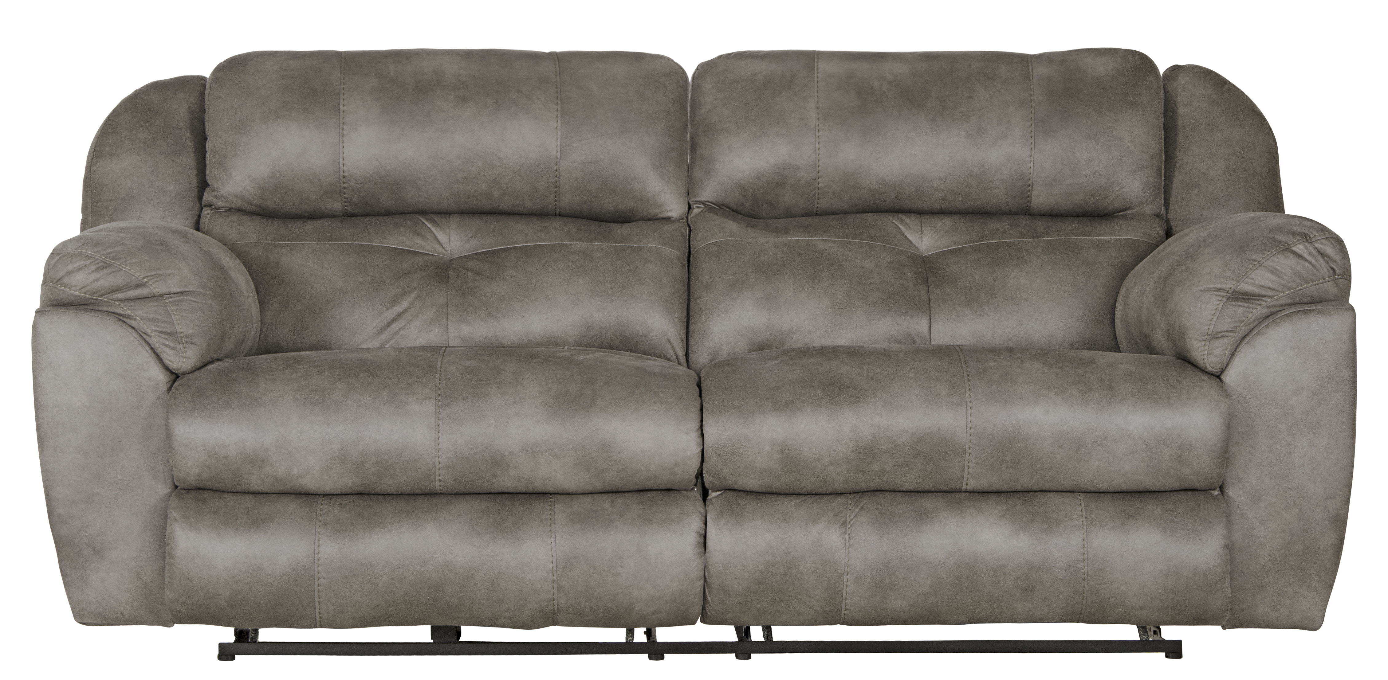 Ferrington - Power Lay Flat Reclining Sofa With Power Adjustable Headrest & Lumbar - Steel
