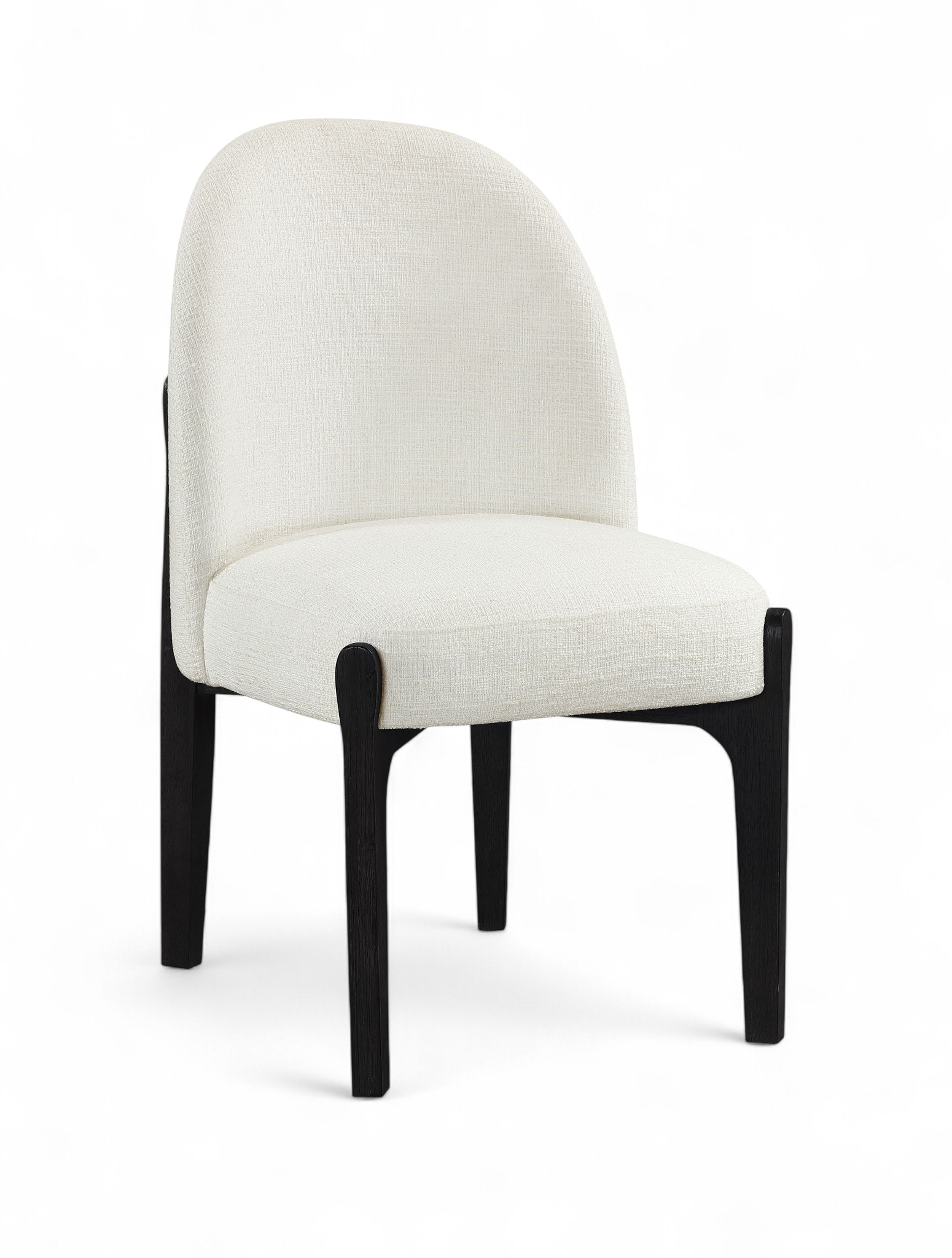 Torino - Fabric Upholstered Dining Chair (Set of 2) - Cream / Black
