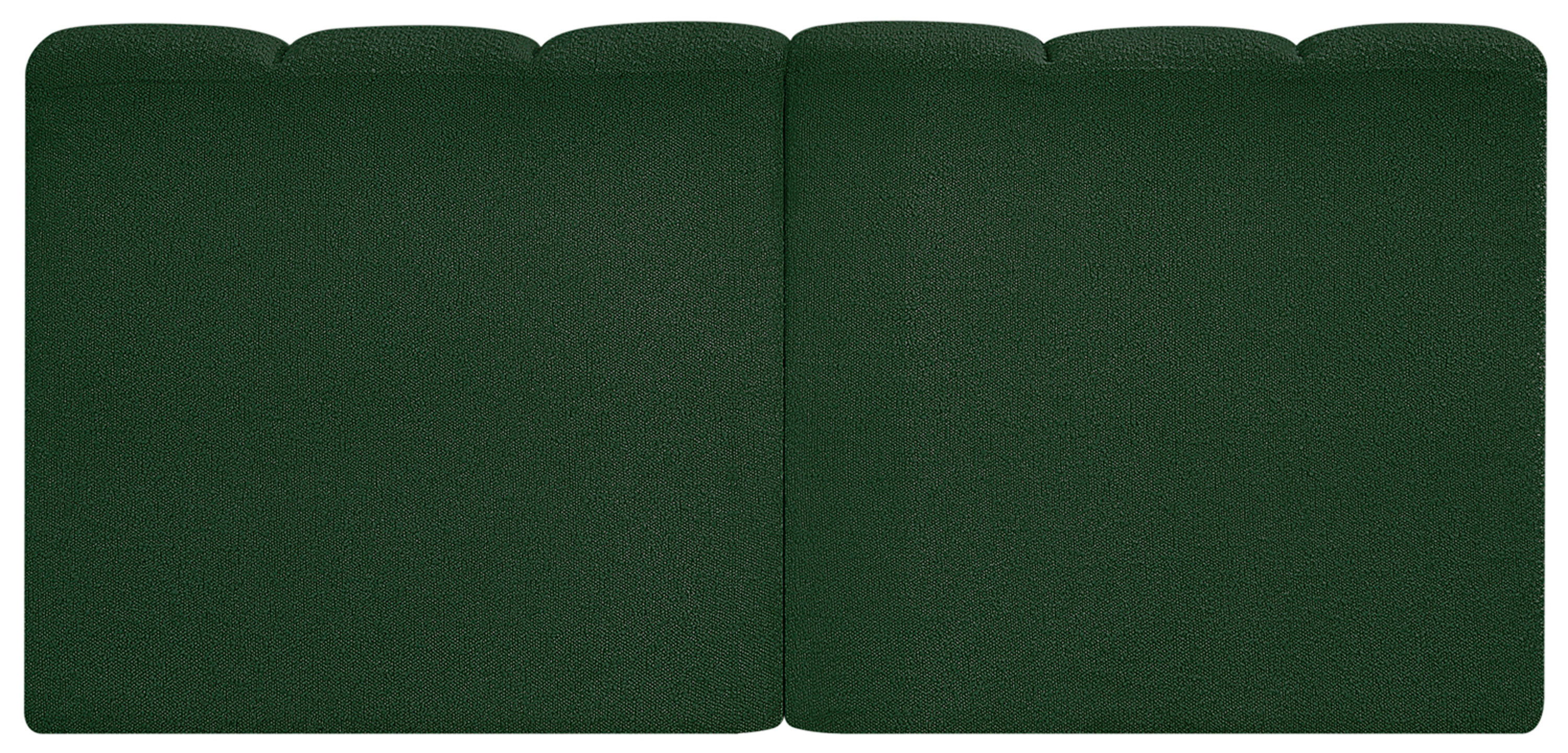 Arc - Boucle Fabric 2 Pieces Modular Sofa - Green