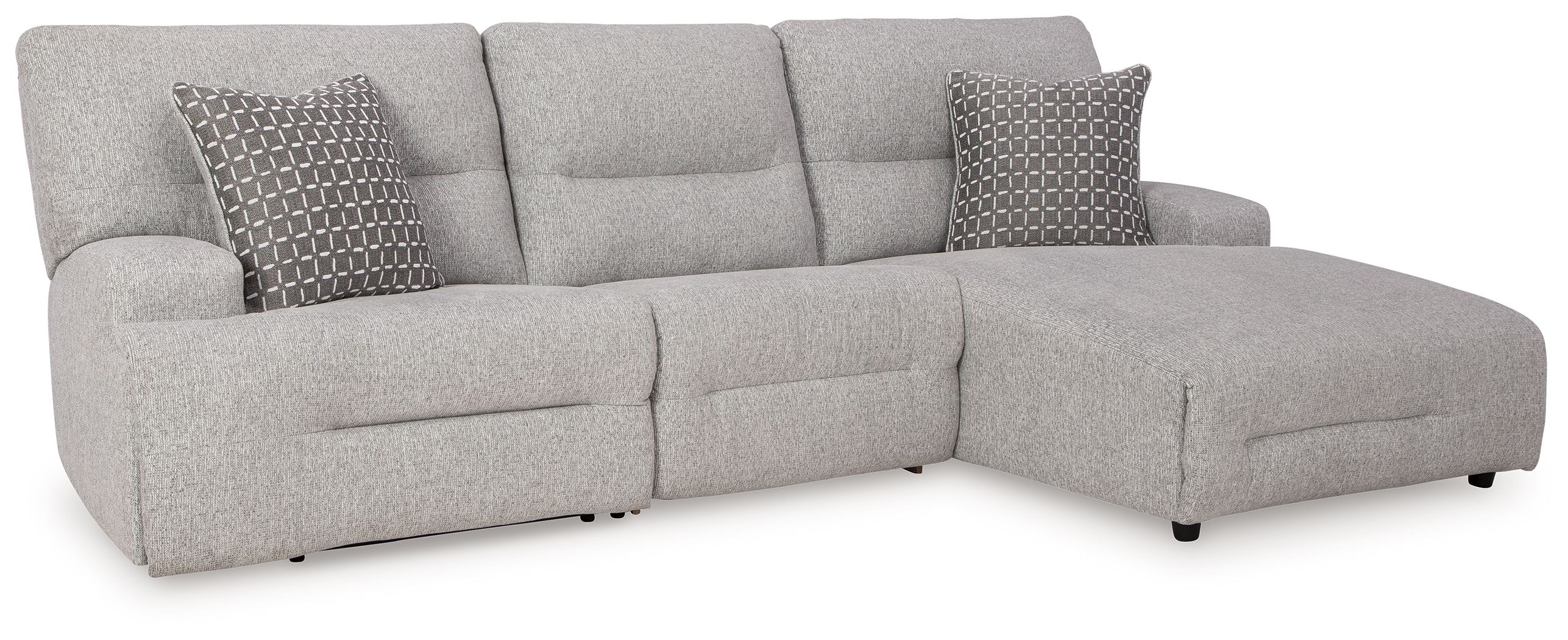3 Pc · Power Reclining Sectional With RAF Power Reclining Back Chaise