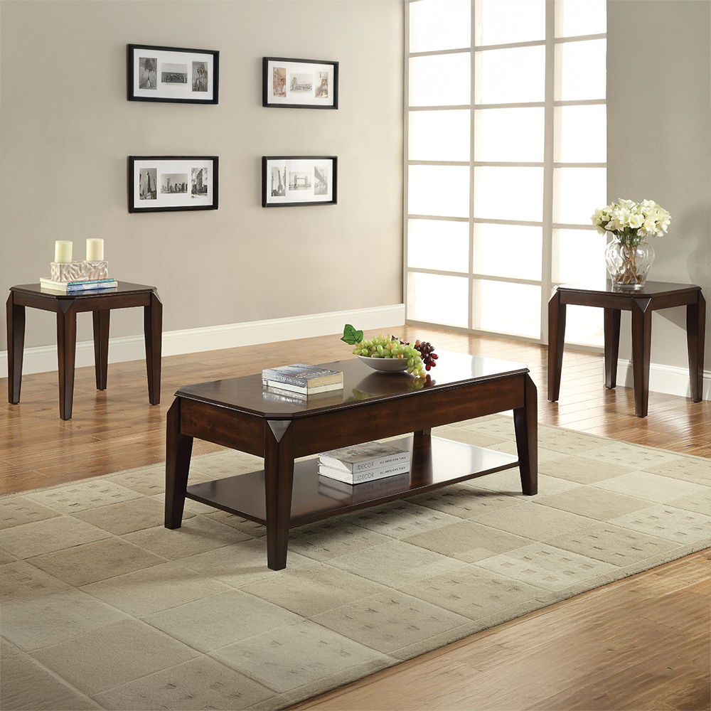 Docila - Coffee Table With Lift Top - Walnut, dark brown, view 4