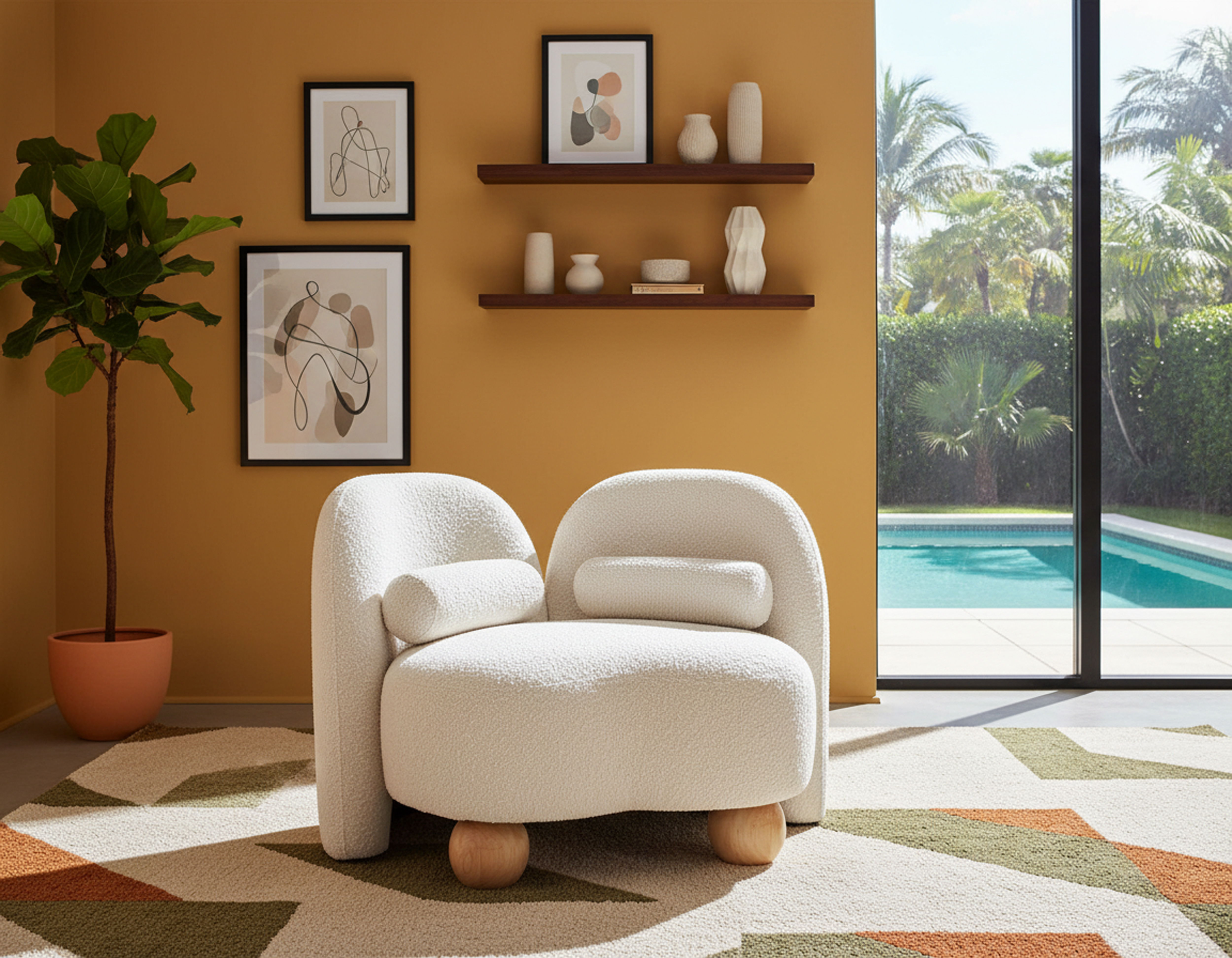 Daphne - Boucle Chair - Cream