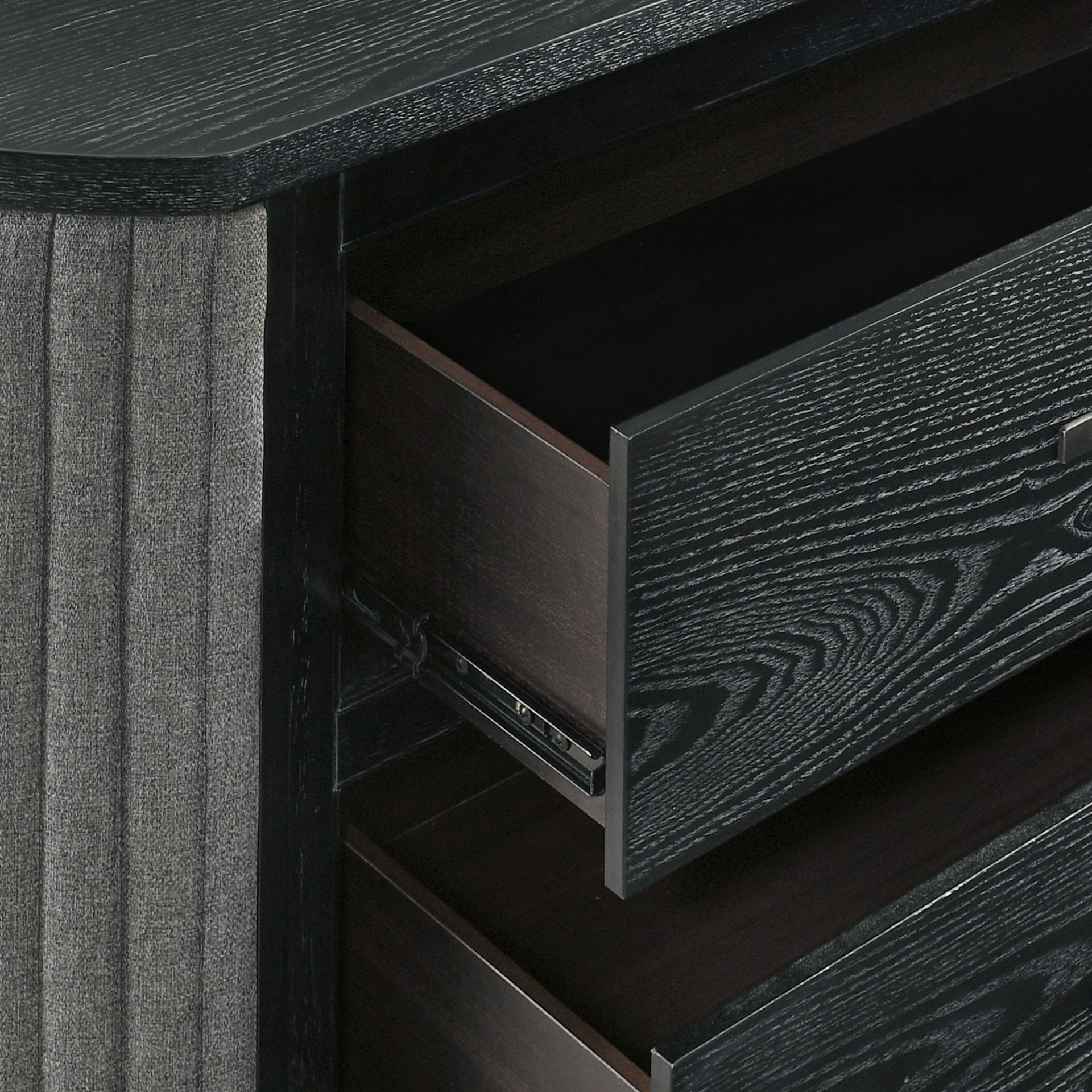 Skyline - 2 Drawer Nightstand - Onyx, black, view 5