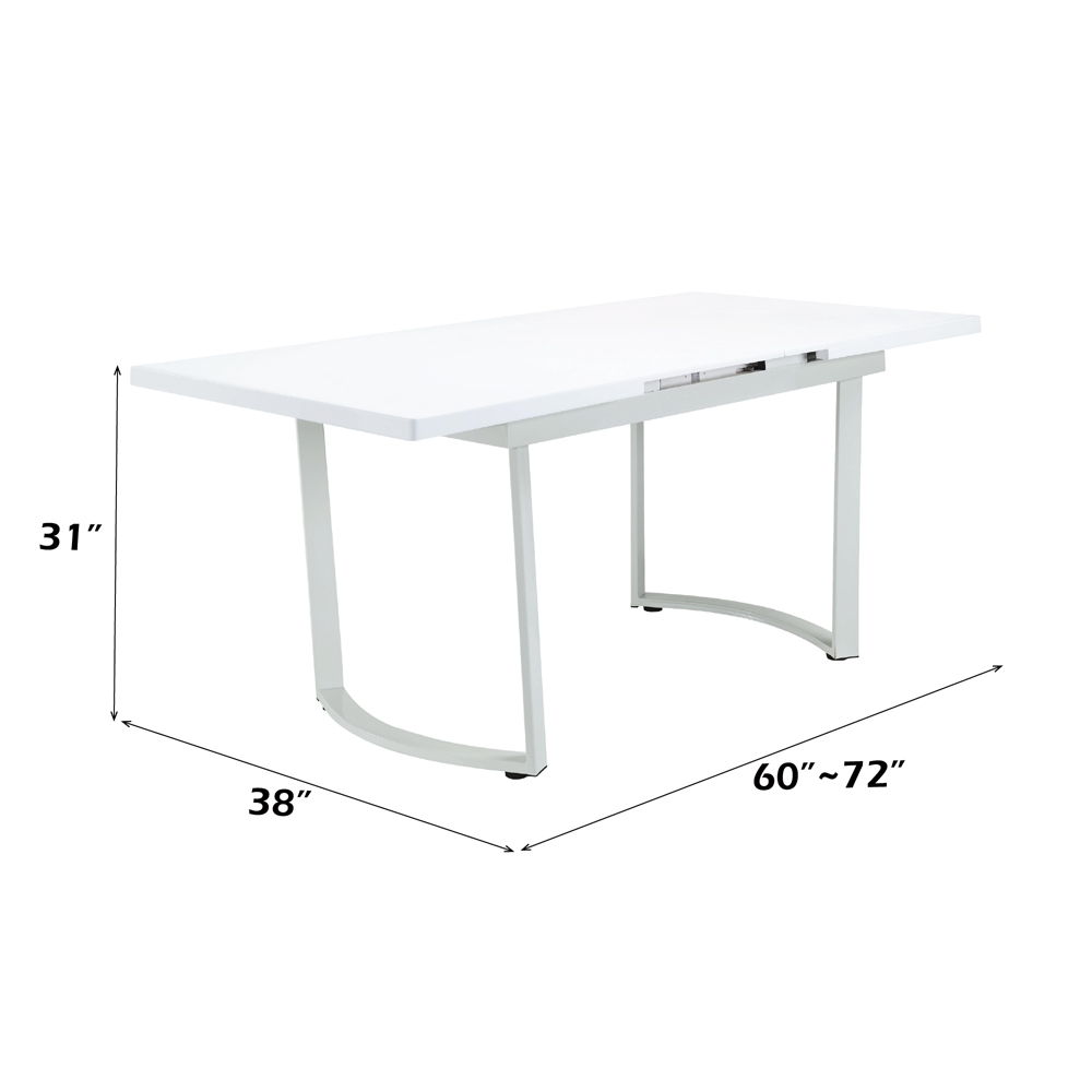 Palton - Dining Table - High Gloss White, white, view 5