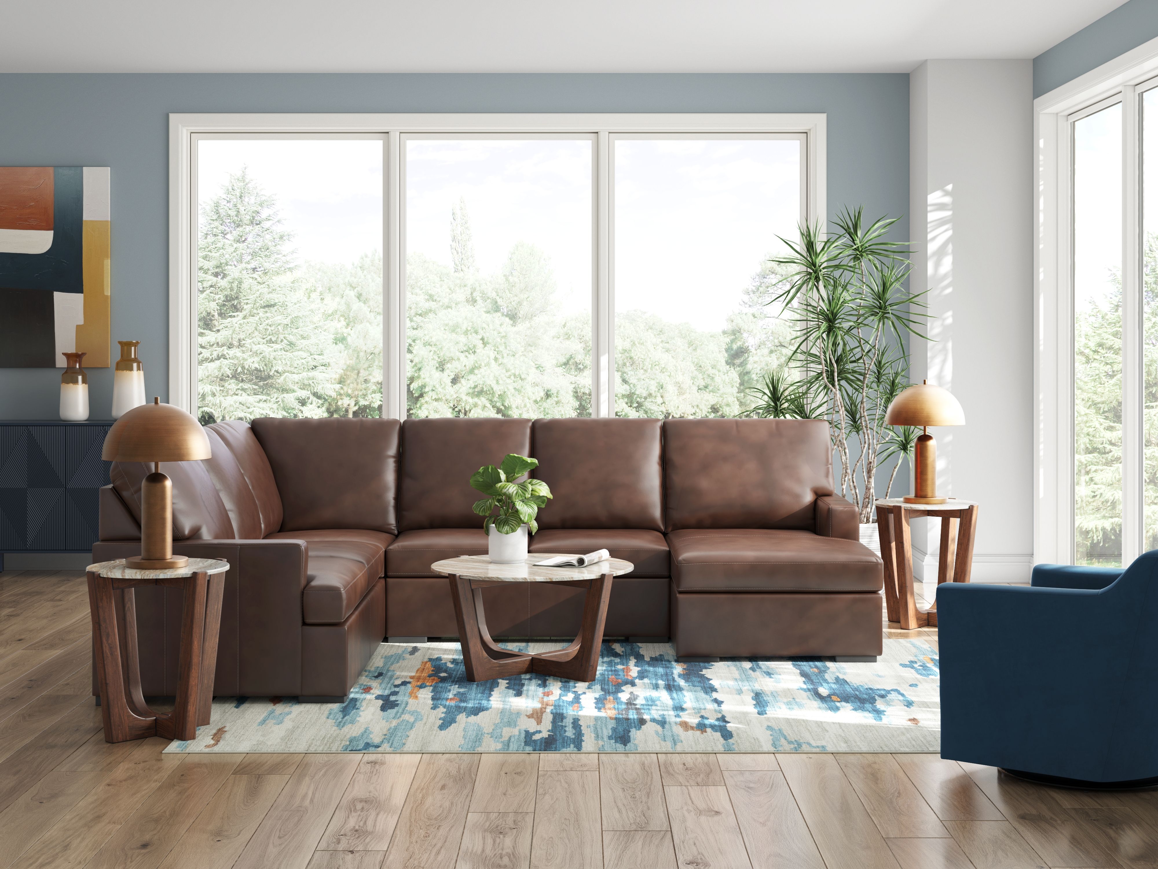Ashley Furniture McDowlan - 3-Piece Sectional With Raf Corner Chaise - Coffee - Image 6
