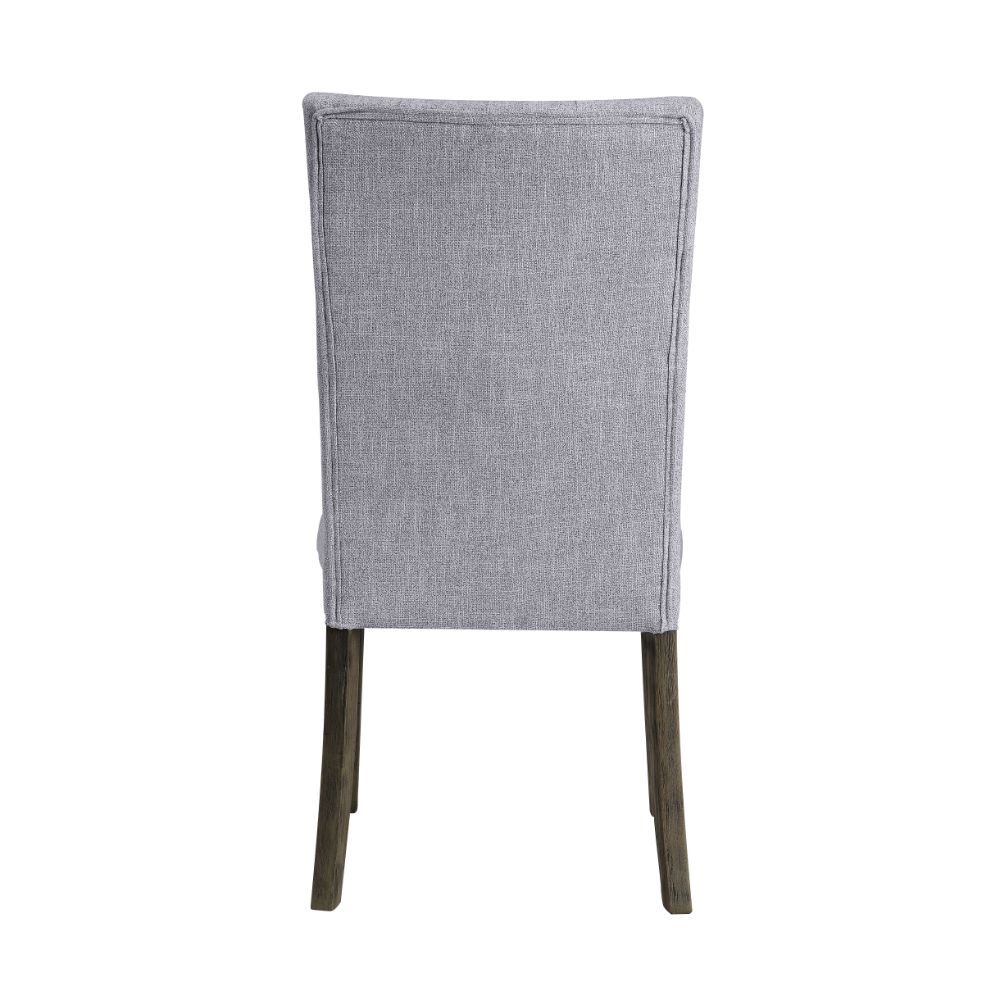 Merel - Side Chair (Set of 2) - Gray Linen & Gray Oak, gray, view 3