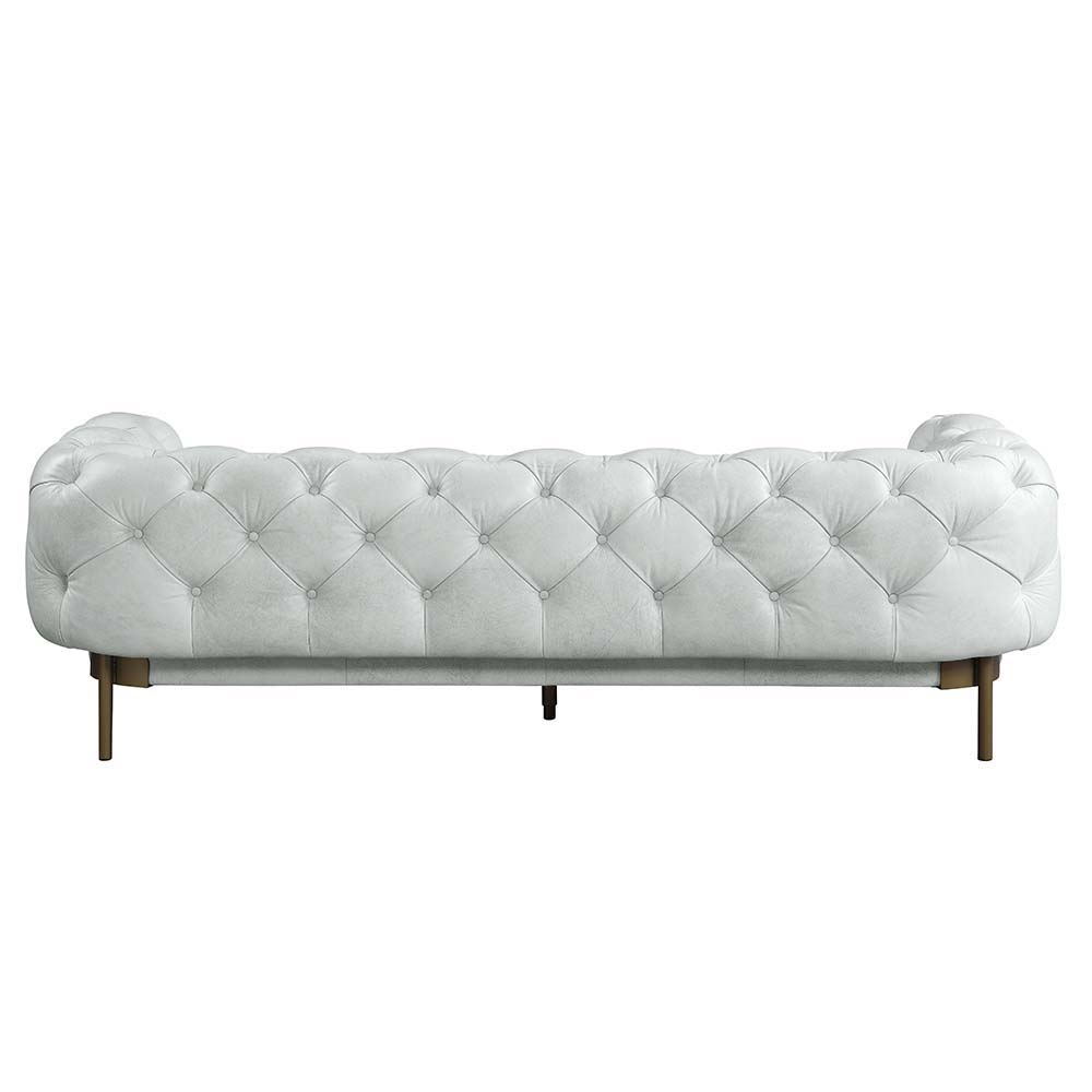 Ragle - Sofa - Vintage White Top Grain Leather, white, view 3