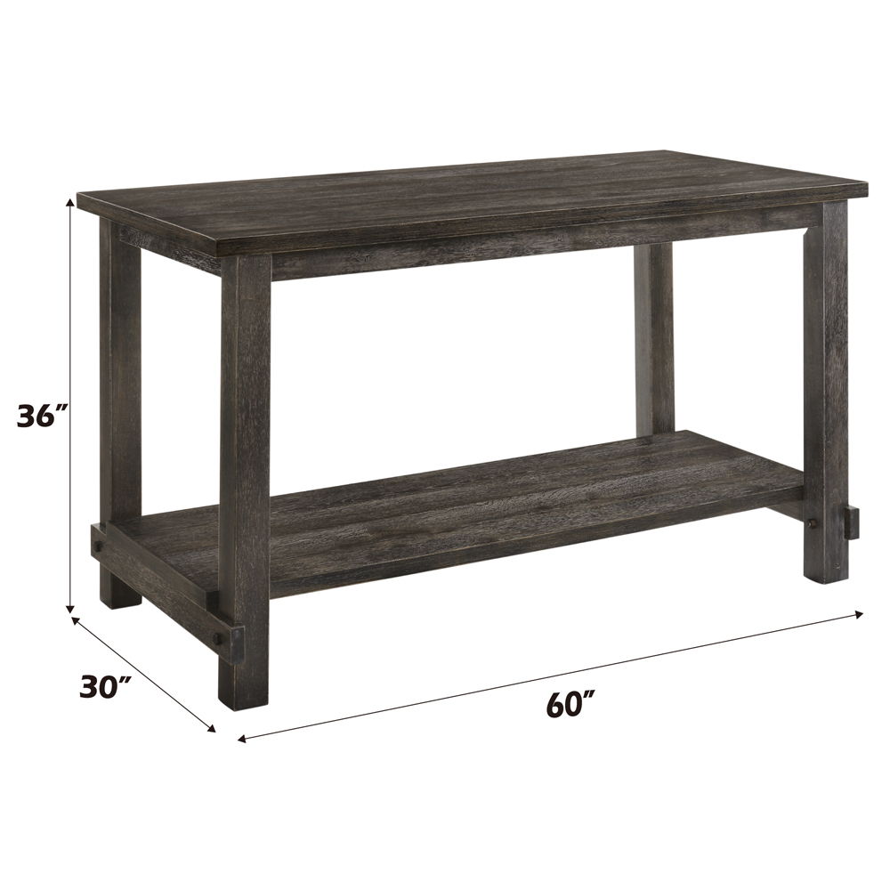 Martha II - Counter Height Table - Weathered Gray, dark gray, view 3