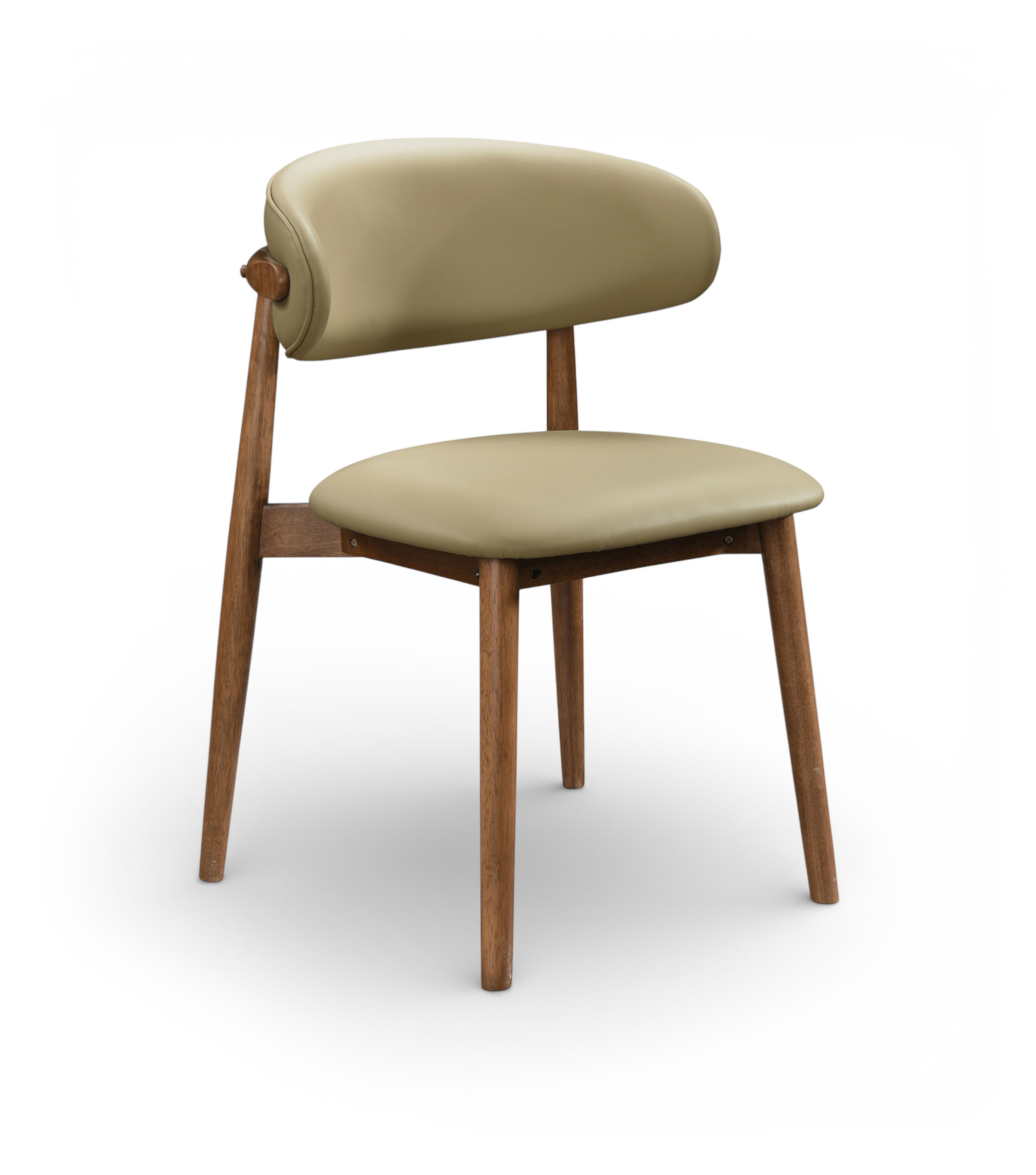 Leesa - Vegan Leather Upholstered Dining Chair (Set of 2) - Khaki