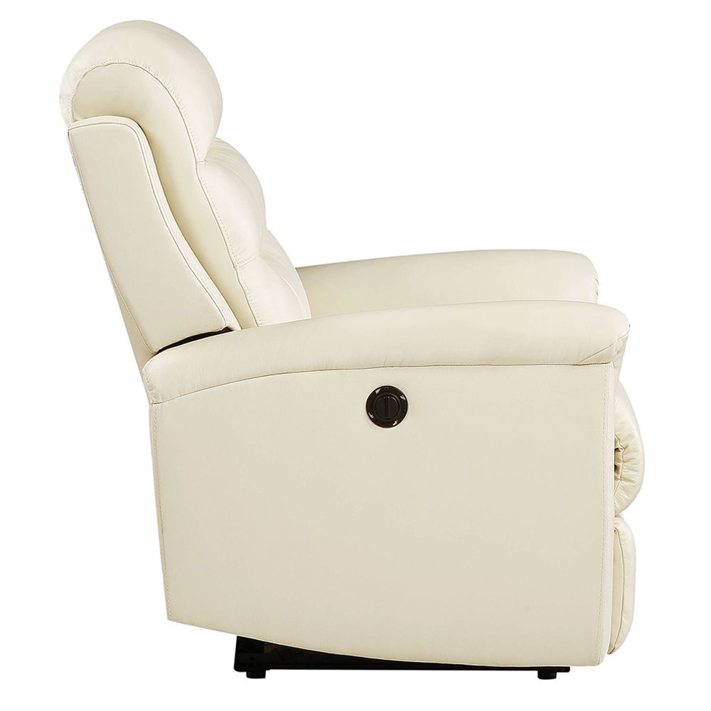 Ava - Power Motion Recliner - Beige Top Grain Leather Match, beige, view 3