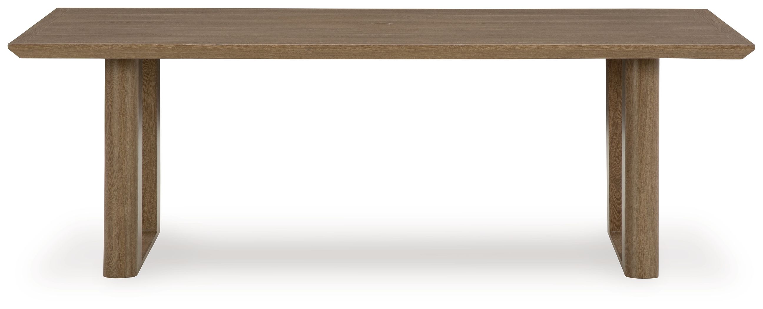 Serene Bay - Rectangular Dining Table With Umbrella Option - Dark Brown