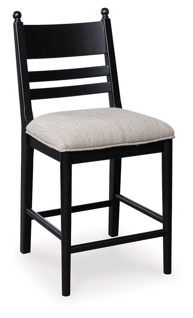 Greddinton - Upholstered Barstool (Set of 2) - Black