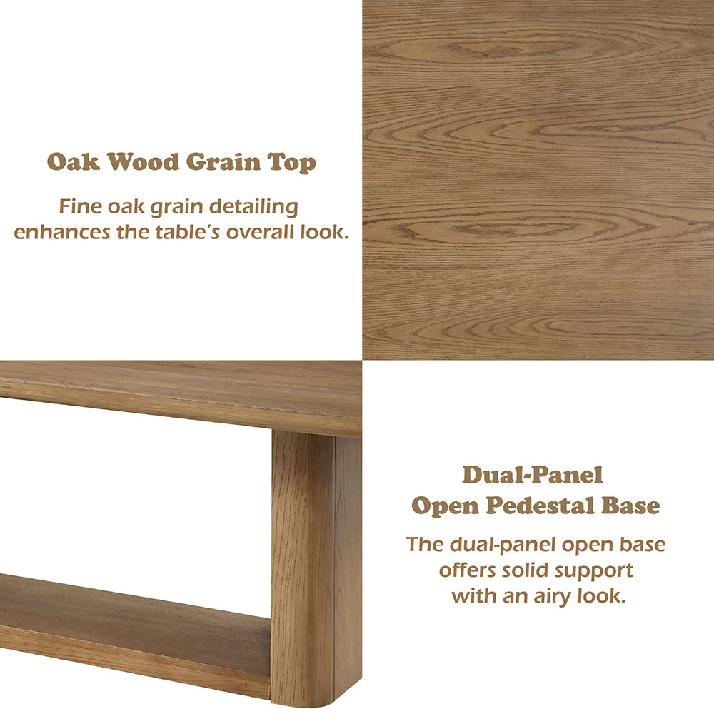 Zoey - Dining Table - Oak, light brown, view 8