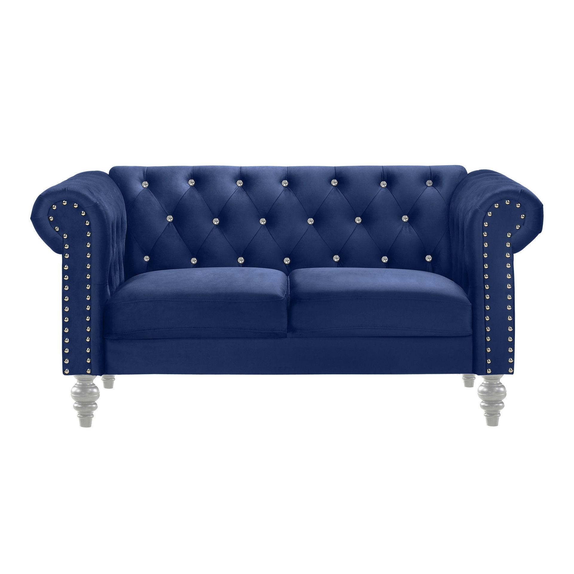 Emma Crystal - Loveseat - Royal Blue