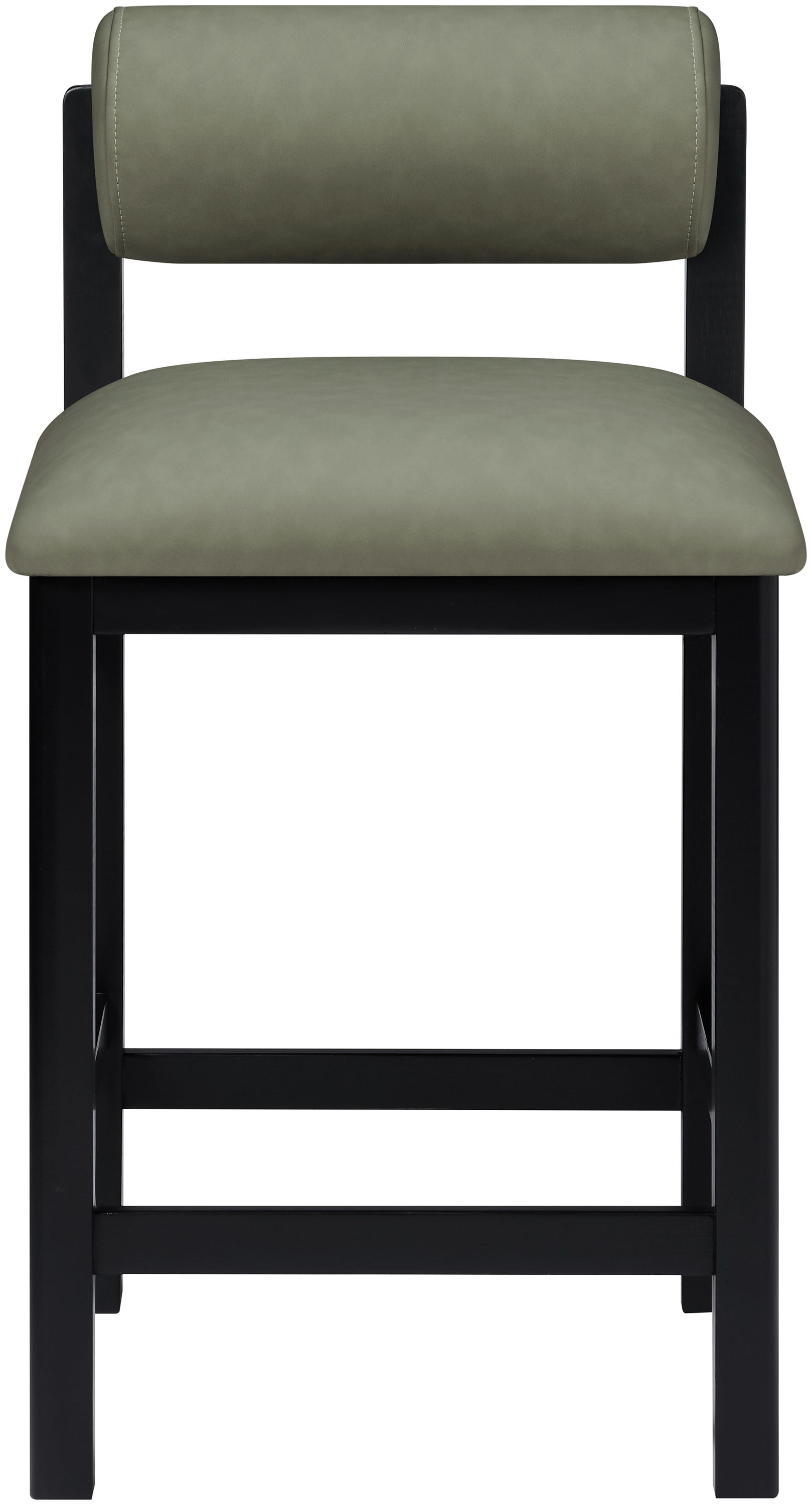 Roundhill - Vegan Leather Upholstered Counter Stool - Green