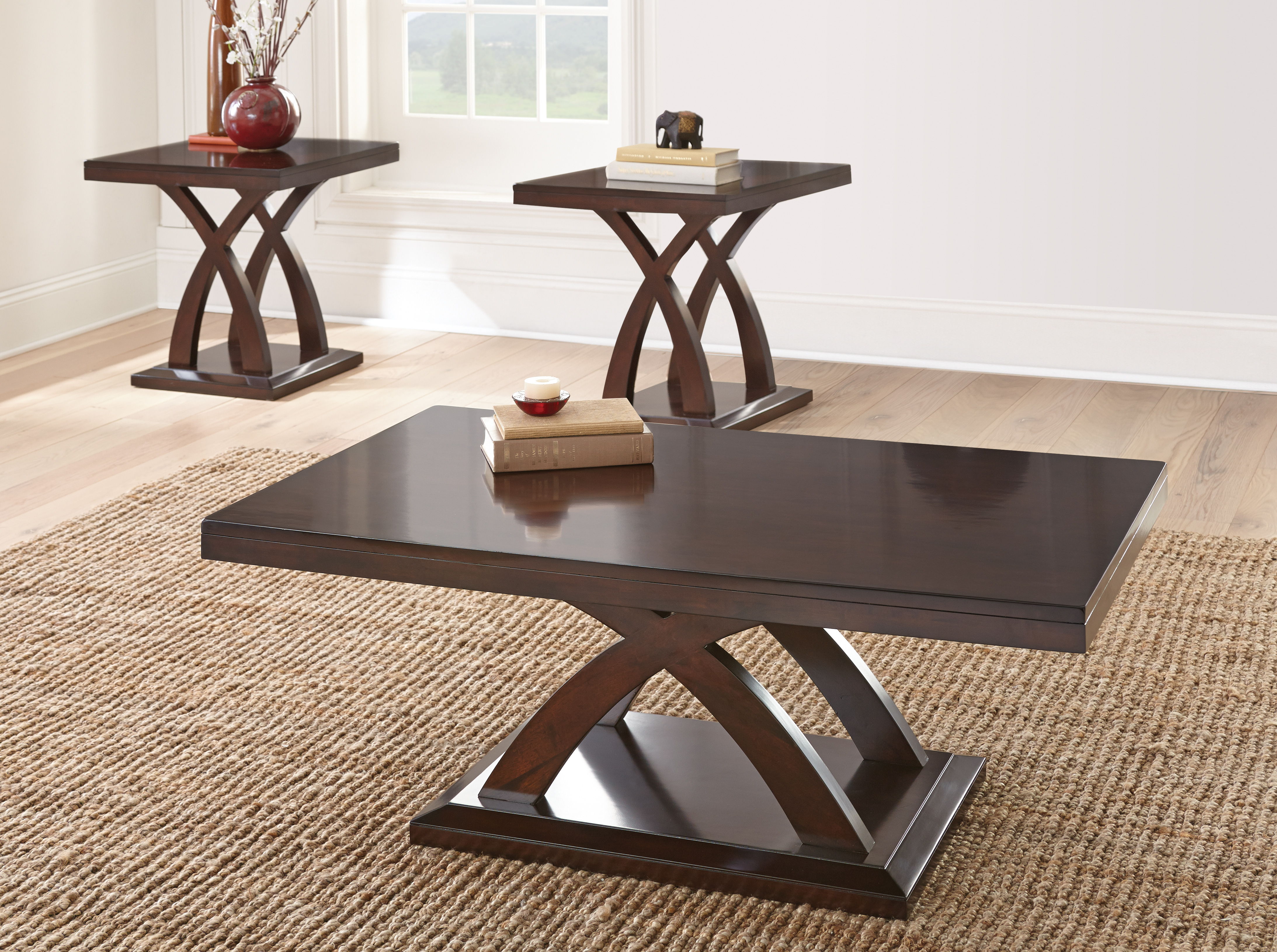 Jocelyn - 3 Piece Table Set - Brown