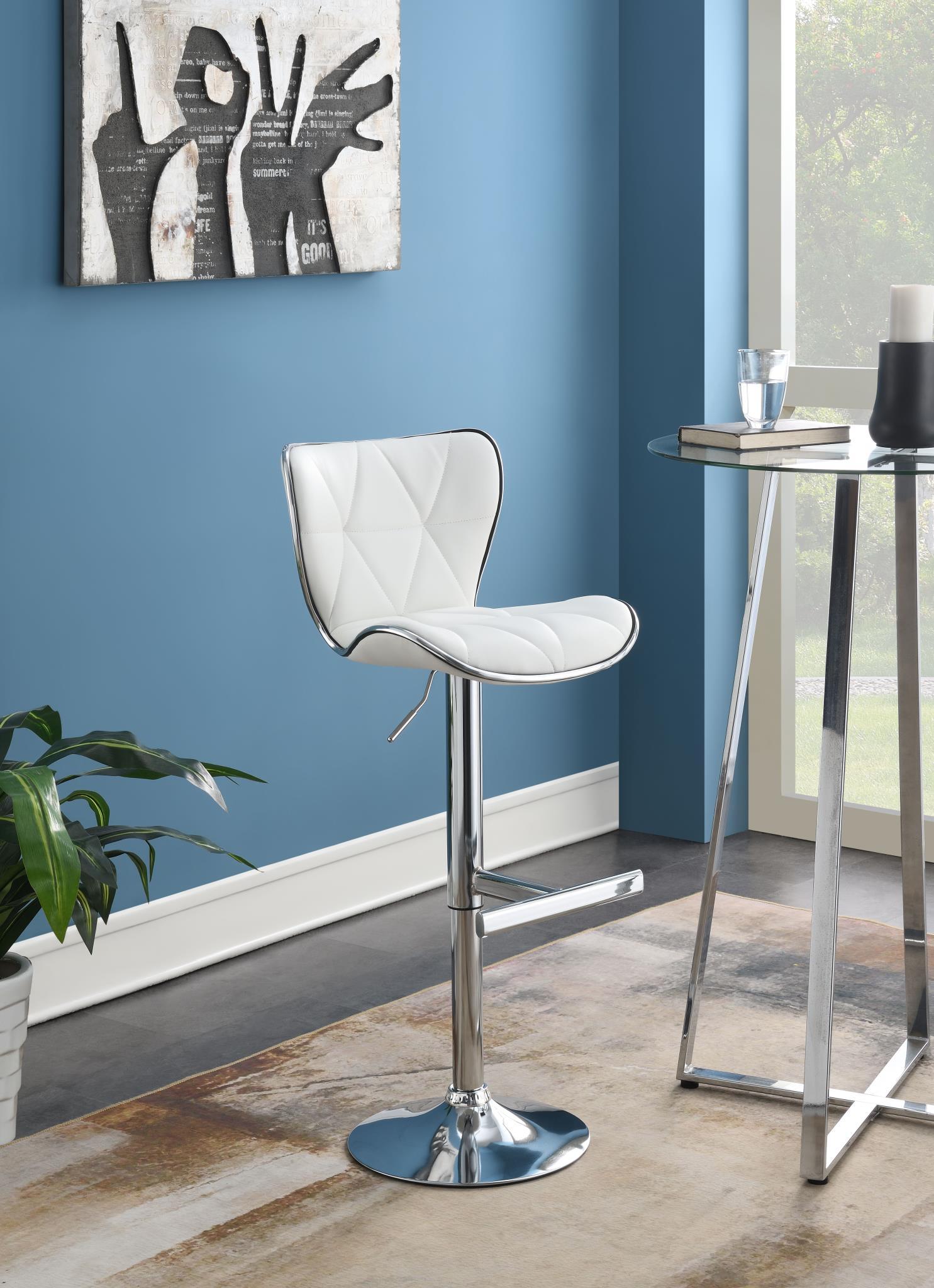 ST135 - Faux Leather Bar Stool (Set of 2) - White