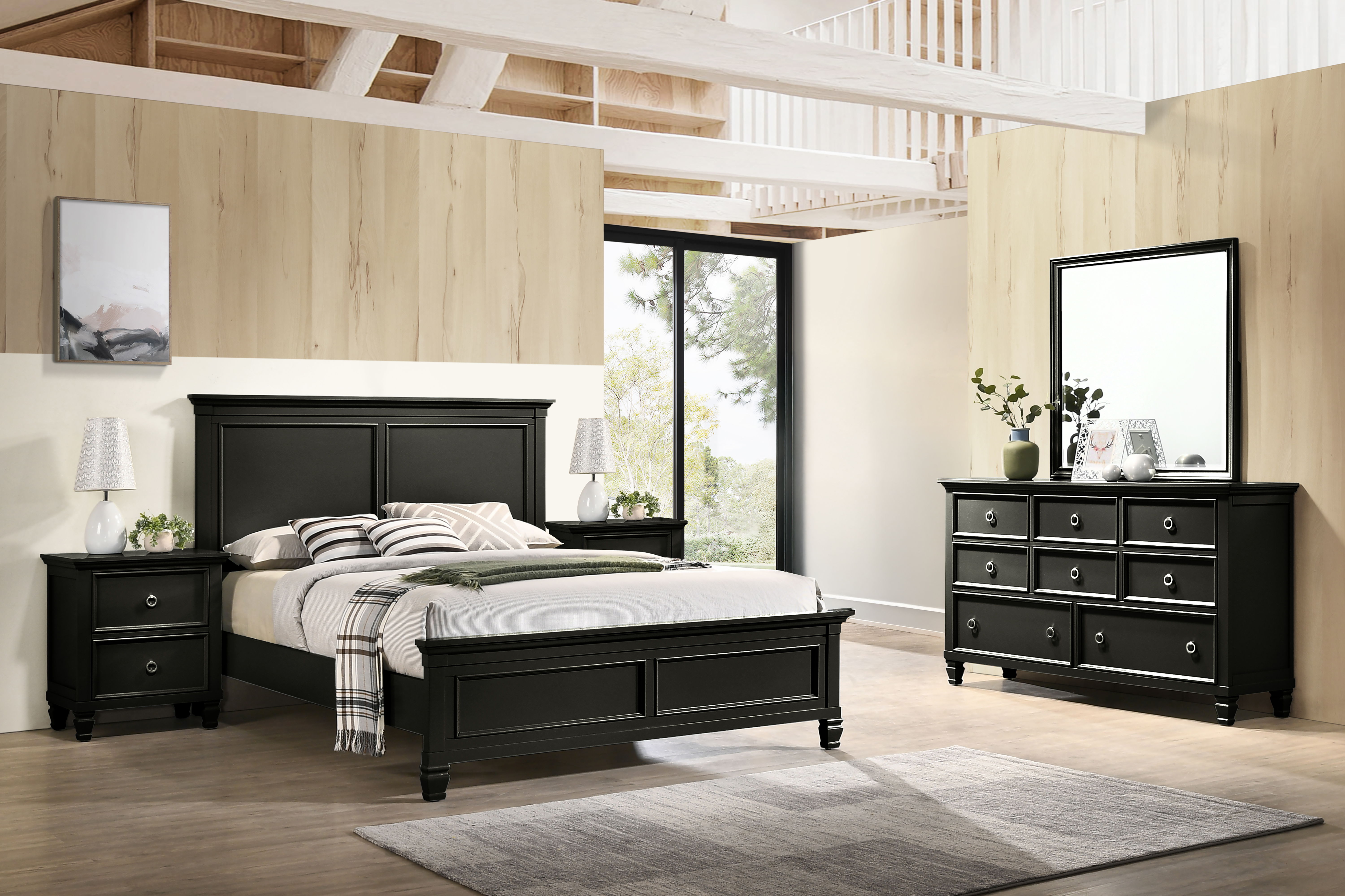 King · 5 Pc · Bed & Dresser & Mirror & 2 Nightstands