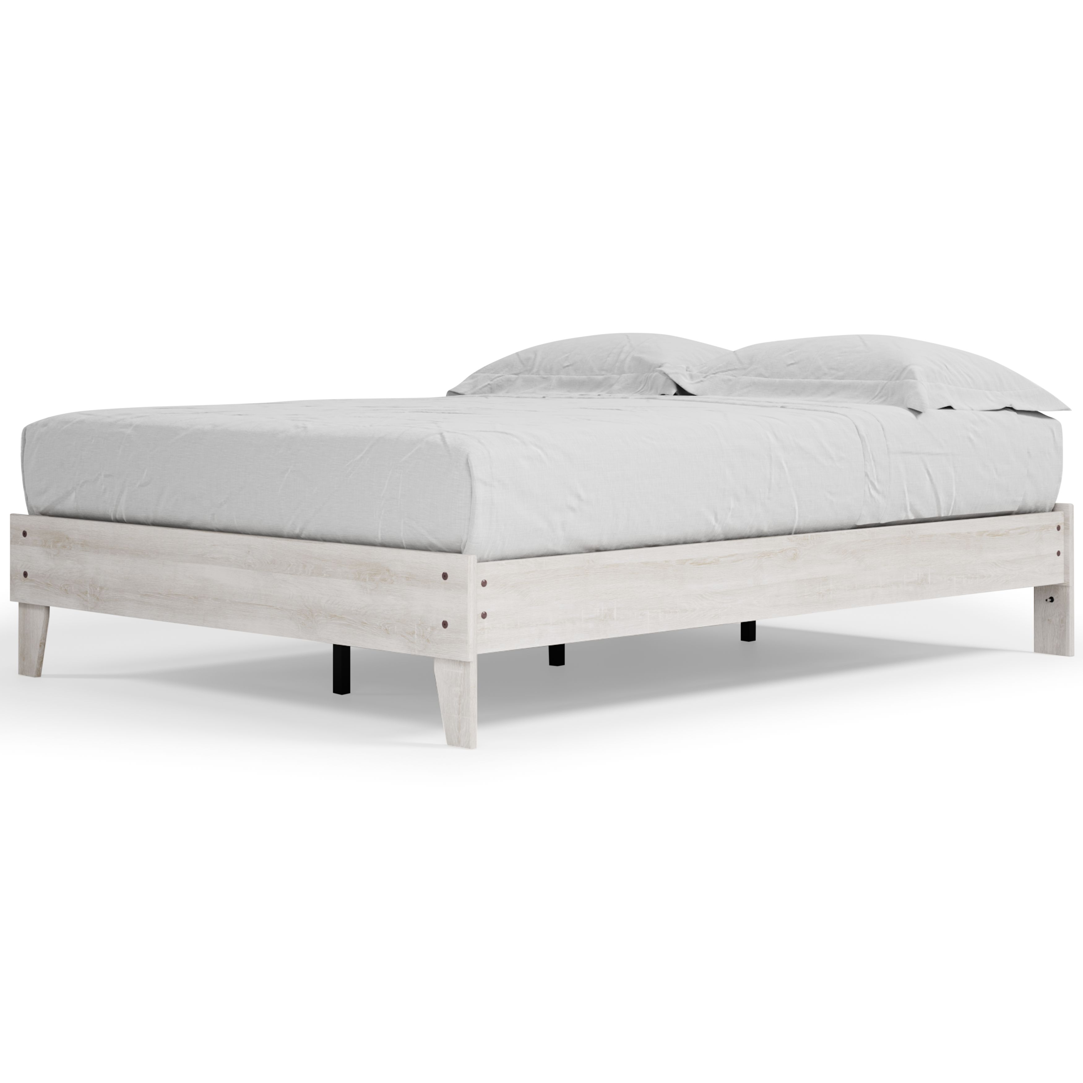 Shawburn - Queen Platform Bed - Whitewash, white, view 6