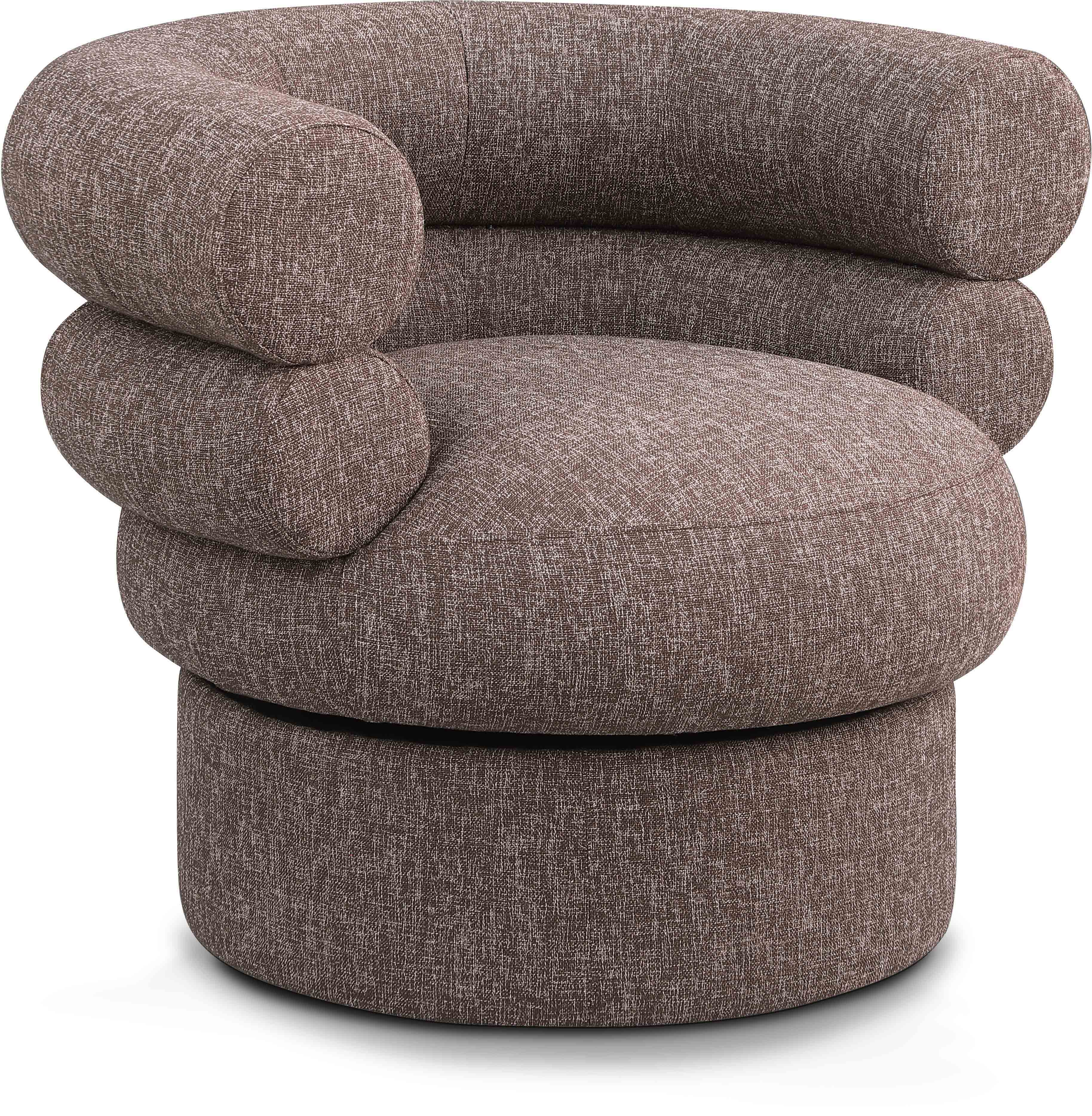 Valentina - Accent Swivel Chair - Brown