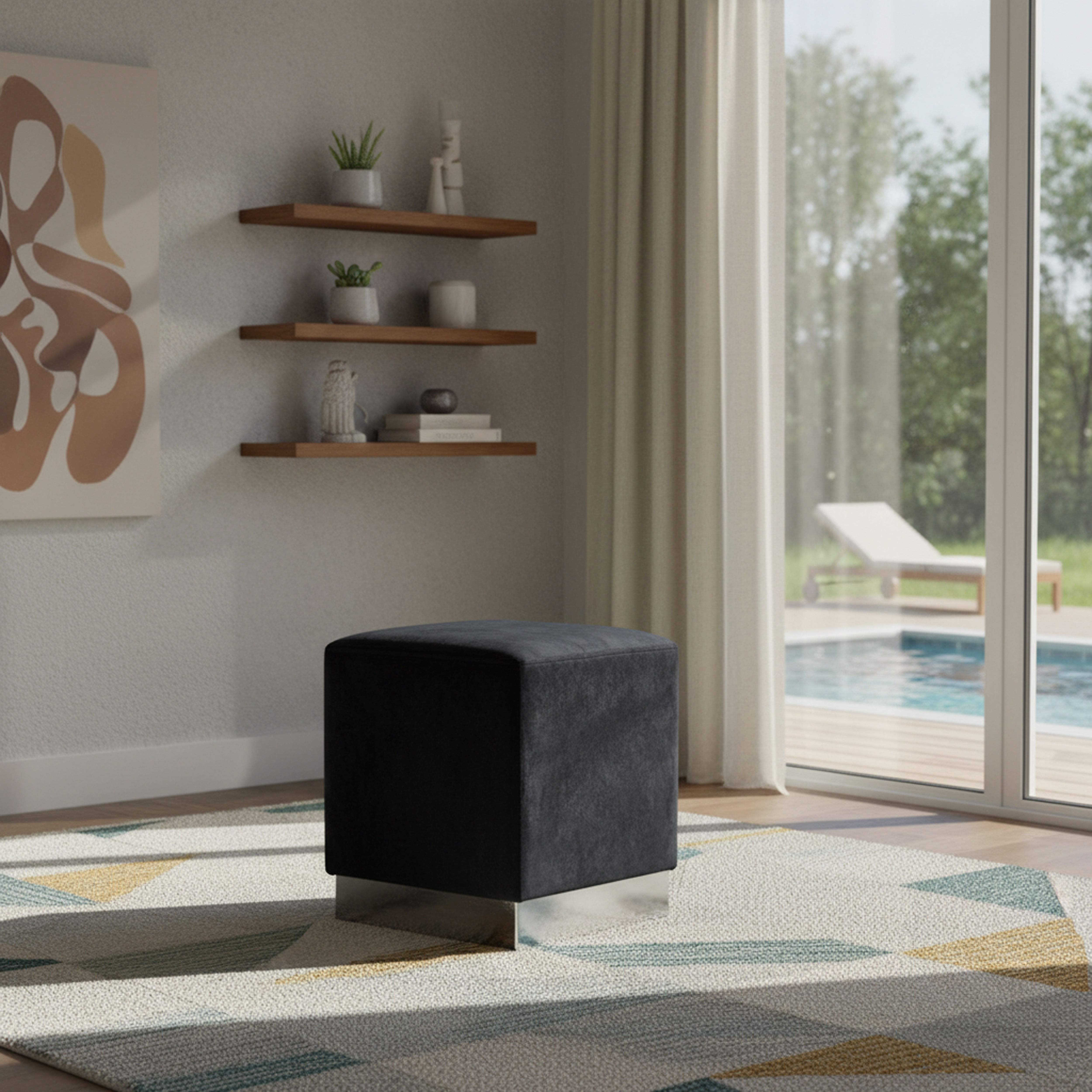 Jax - Ottoman / Stool - Black