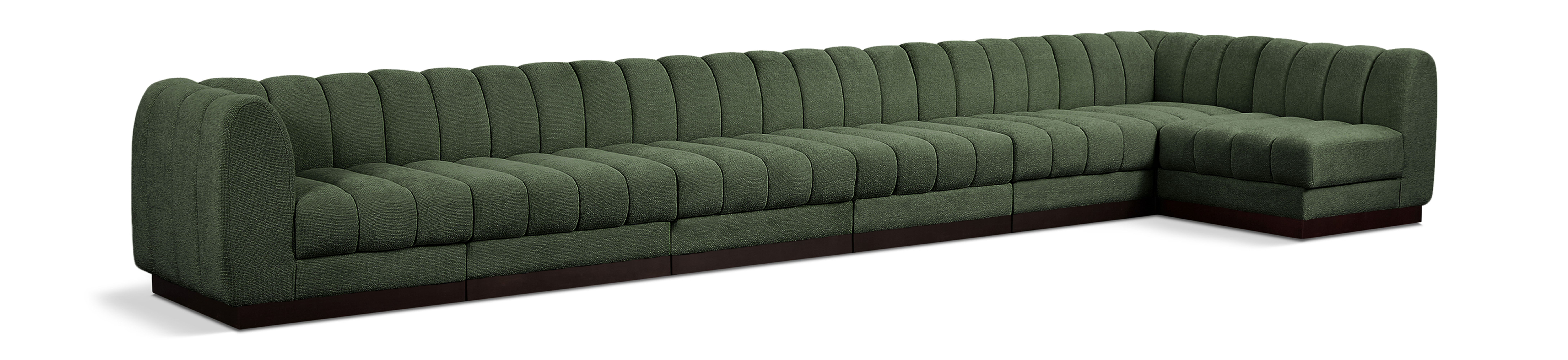 Quinn - 7 Piece Modular Sectional - Green