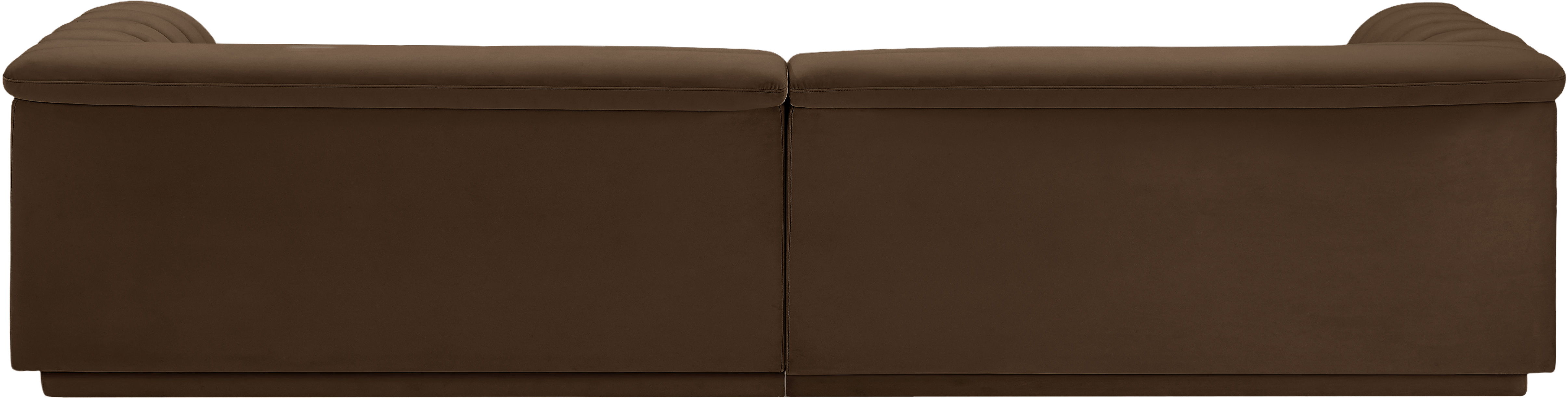 Cascade - Velvet Modular Sofa - Brown