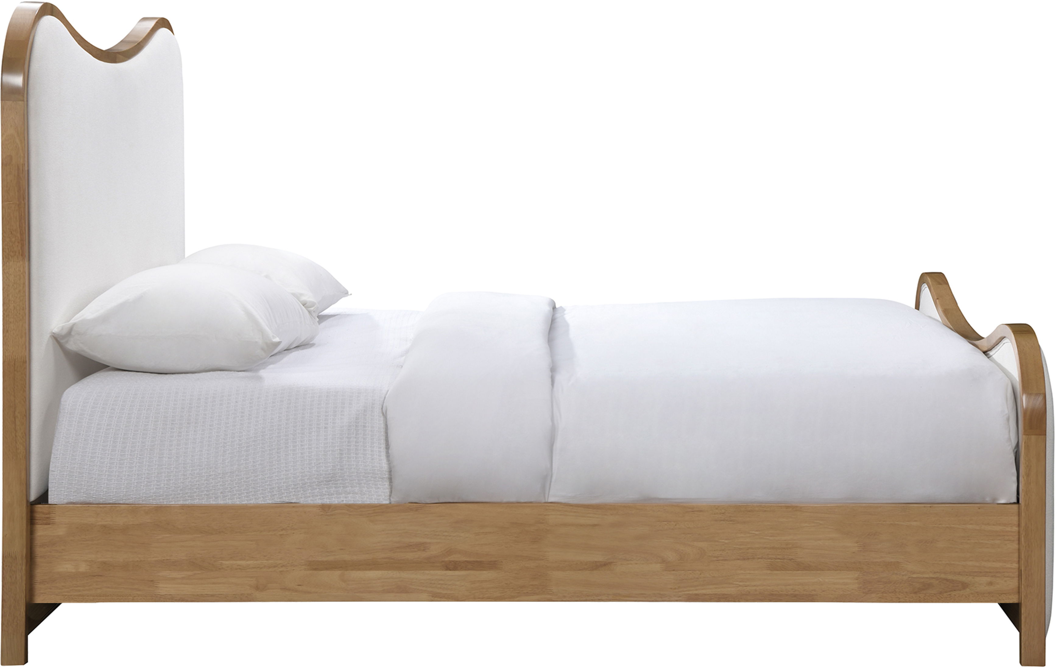 Arvada - Linen Textured Fabric Full Bed - Cream