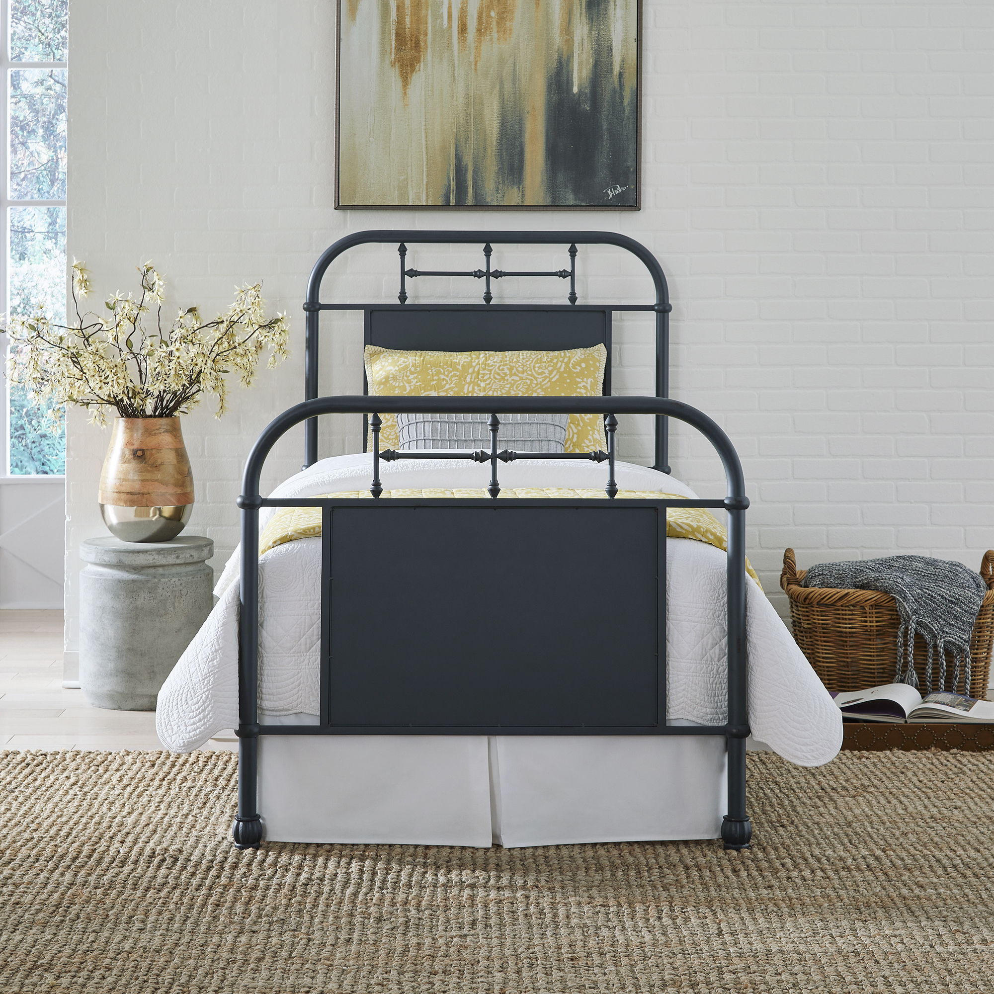 Liberty Furniture Vintage Series - Twin Metal Bed - Navy