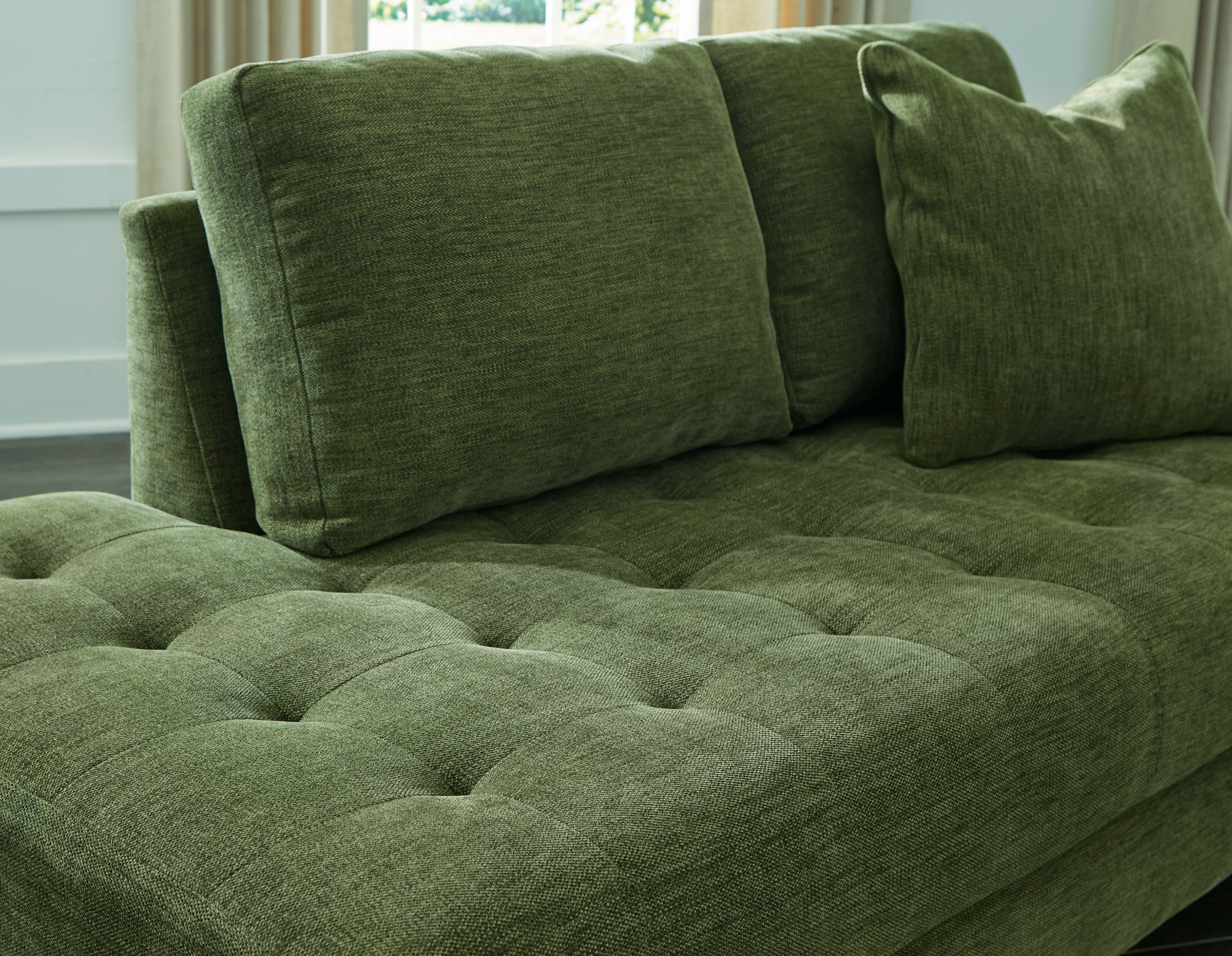 Ashley Furniture Bixler - Raf Corner Chaise - Olive - Image 7