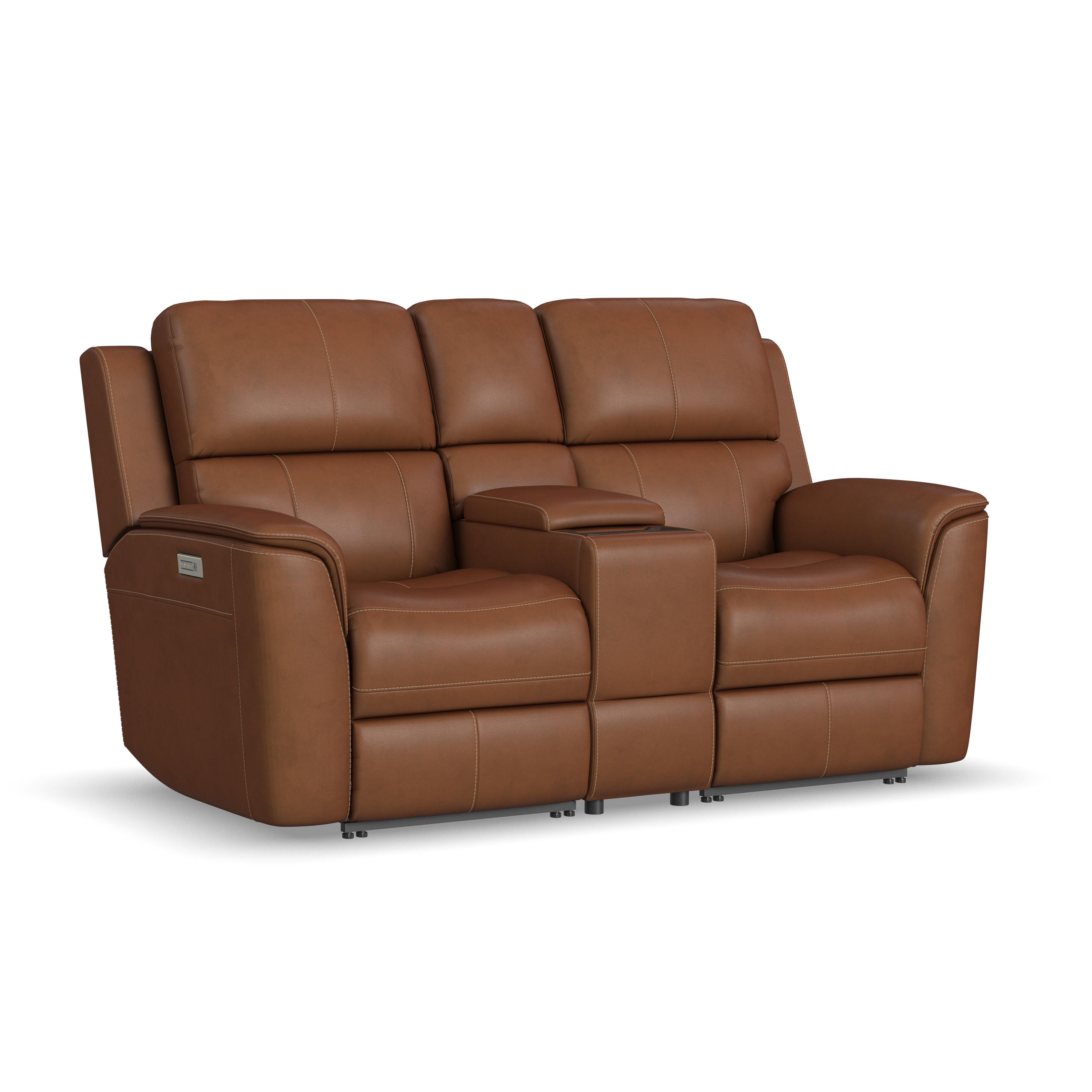 Henry - Power Reclining Loveseat With Console & Power Headrests & Lumbar - Caramel Image