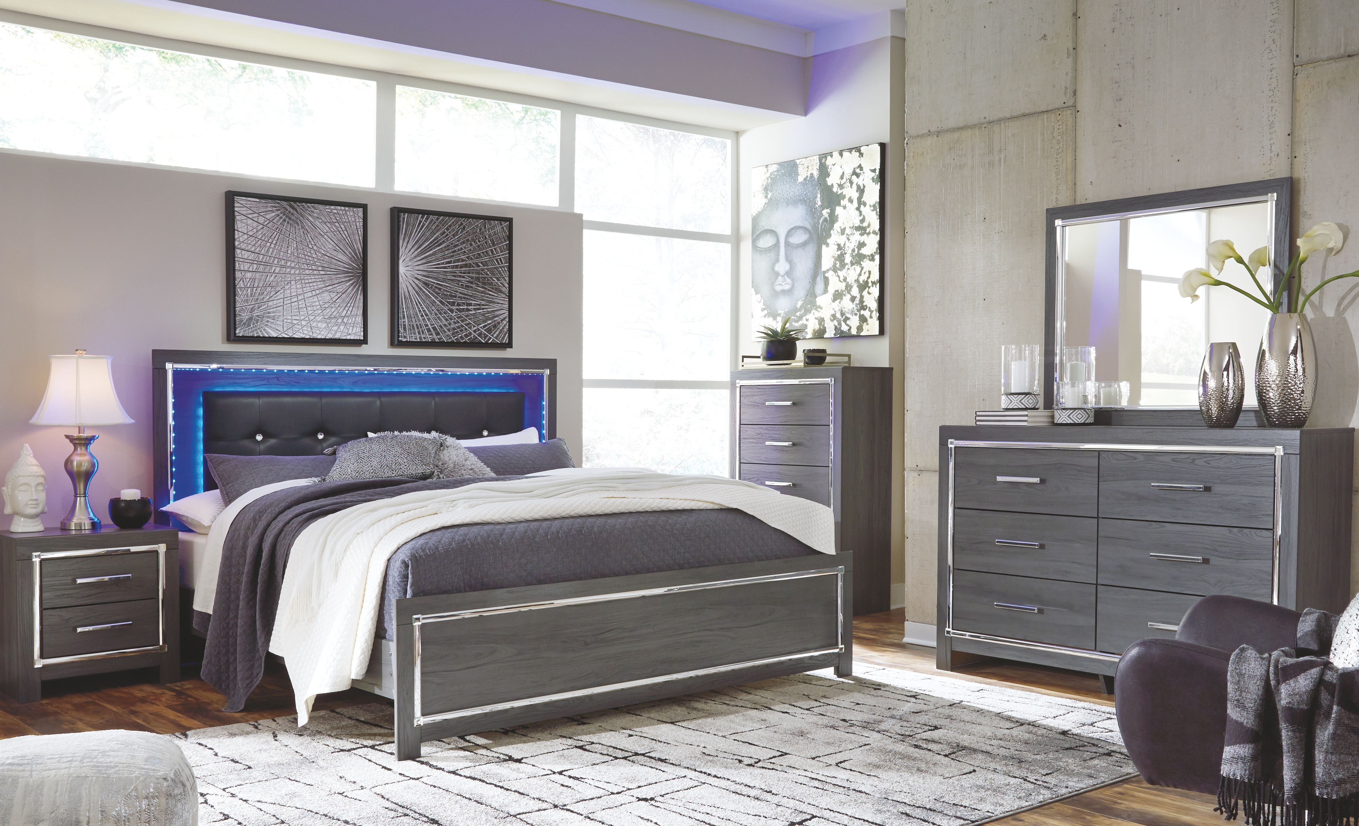 Ashley Furniture Lodanna - Six Drawer Dresser - Gray - Image 11